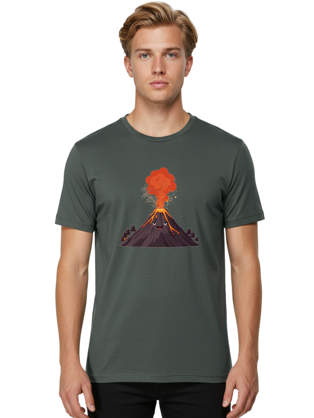Volcano-11 Men'S Graphic Tee, 100% Cotton, Comfortable Casual Summer Wear, Machine Washable, Vintage Camera, Old Camera, Antique Camera, Black Camera, Classic Photography, Photography Equipment, Nostalgic Device, Film Camera, Camera Art Bai496
