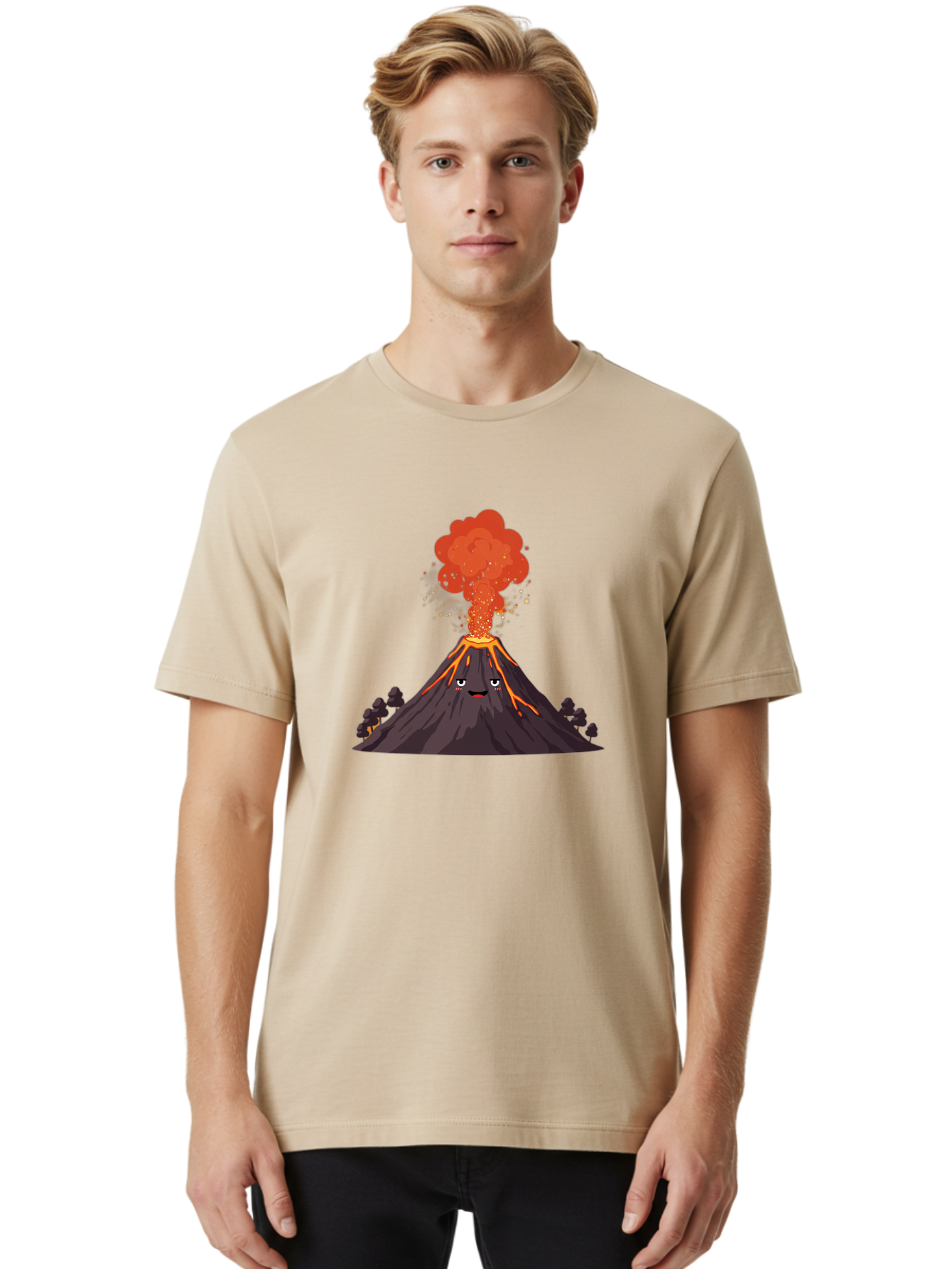 Volcano-11 Men'S Graphic Tee, 100% Cotton, Comfortable Casual Summer Wear, Machine Washable, Vintage Camera, Old Camera, Antique Camera, Black Camera, Classic Photography, Photography Equipment, Nostalgic Device, Film Camera, Camera Art Bai496