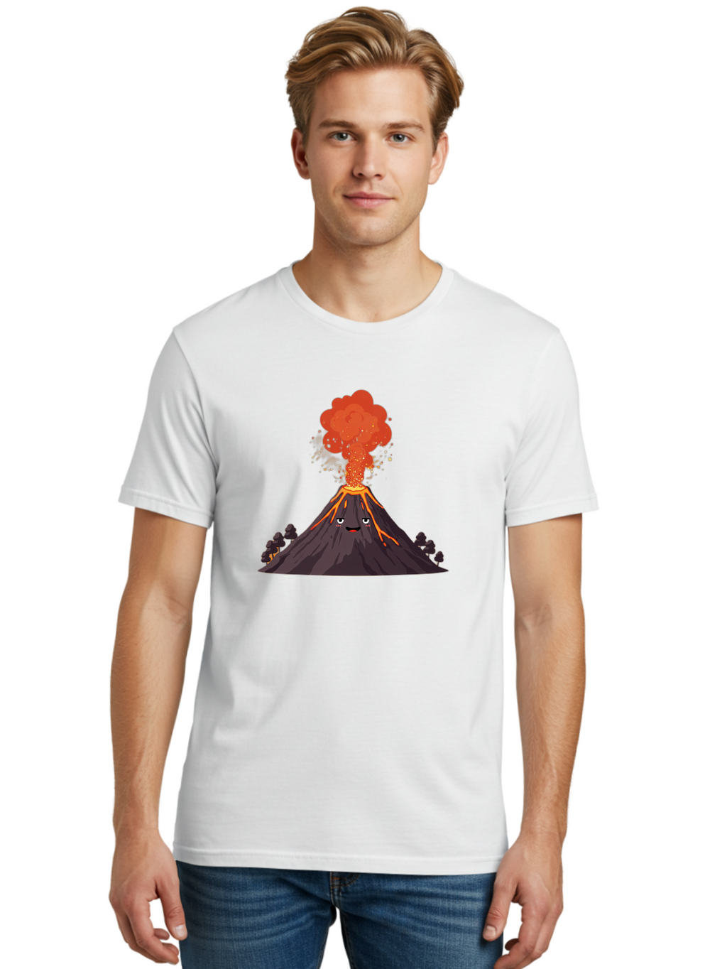 Volcano-11 Men'S Graphic Tee, 100% Cotton, Comfortable Casual Summer Wear, Machine Washable, Vintage Camera, Old Camera, Antique Camera, Black Camera, Classic Photography, Photography Equipment, Nostalgic Device, Film Camera, Camera Art Bai496