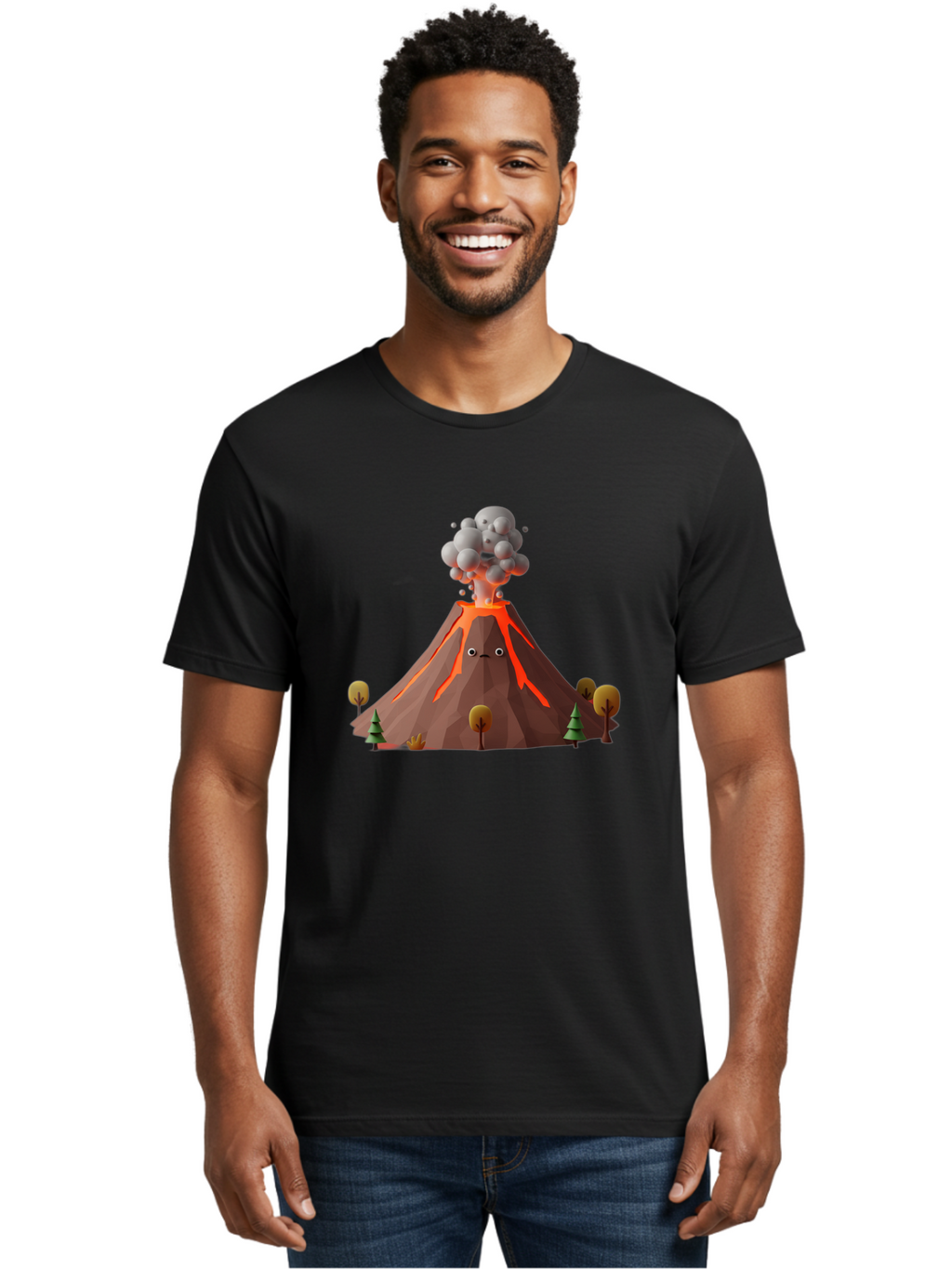 Volcano-12 Men'S Graphic Tee, 100% Cotton, Comfortable Casual Summer Wear, Machine Washable, Vintage Camera, Old Camera, Antique Camera, Black Camera, Classic Photography, Photography Equipment, Nostalgic Device, Film Camera, Camera Art Bai497