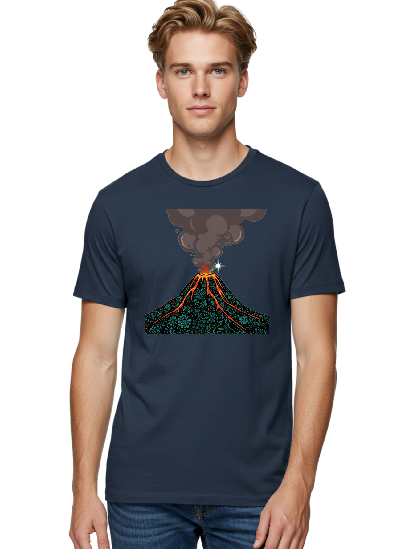 Volcano-4 Men'S Graphic Tee, 100% Cotton, Comfortable Casual Summer Wear, Machine Washable, Vintage Camera, Old Camera, Antique Camera, Black Camera, Classic Photography, Photography Equipment, Nostalgic Device, Film Camera, Camera Art Bai500