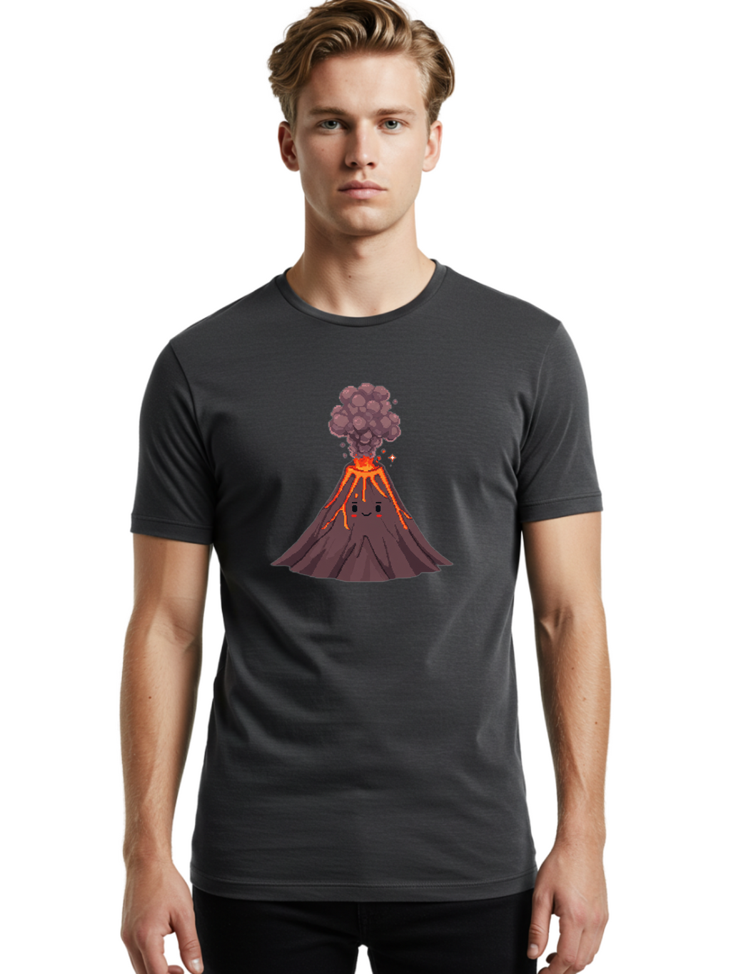 Volcano-6 Men'S Graphic Tee, 100% Cotton, Comfortable Casual Summer Wear, Machine Washable, Vintage Camera, Old Camera, Antique Camera, Black Camera, Classic Photography, Photography Equipment, Nostalgic Device, Film Camera, Camera Art Bai502