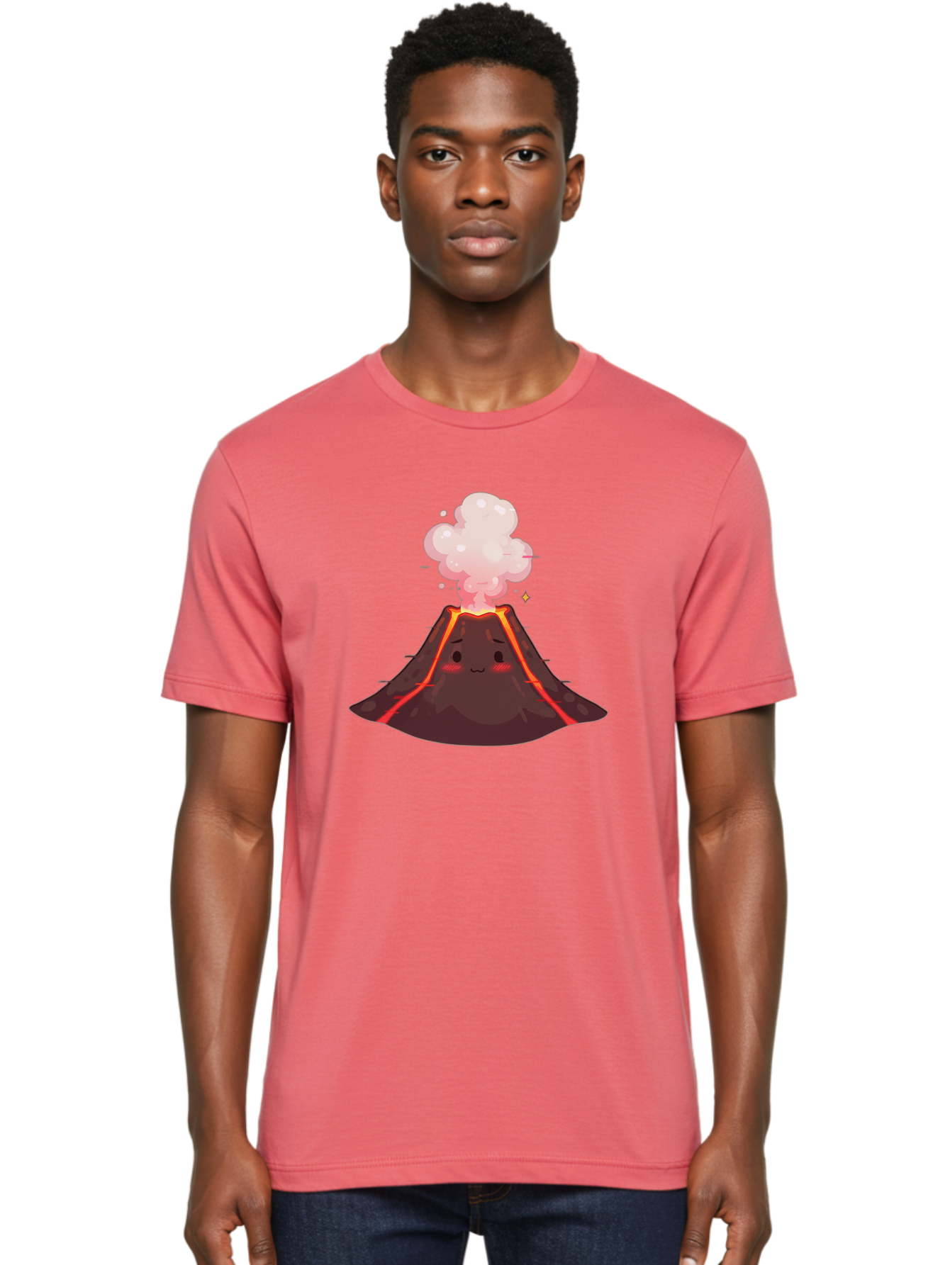 Volcano-Cartoon Men'S Graphic Tee, 100% Cotton, Comfortable Casual Summer Wear, Machine Washable, Vintage Camera, Old Camera, Antique Camera, Black Camera, Classic Photography, Photography Equipment, Nostalgic Device, Film Camera, Camera Art Bai506