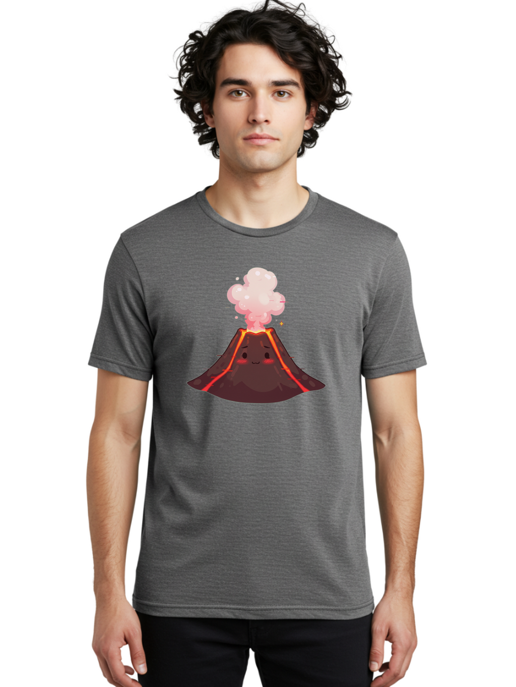 Volcano-Cartoon Men'S Graphic Tee, 100% Cotton, Comfortable Casual Summer Wear, Machine Washable, Vintage Camera, Old Camera, Antique Camera, Black Camera, Classic Photography, Photography Equipment, Nostalgic Device, Film Camera, Camera Art Bai506