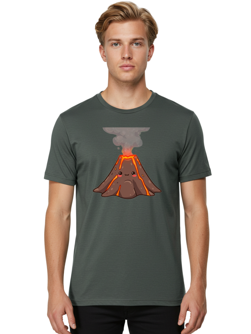 Volcano-Character-1 Men'S Graphic Tee, 100% Cotton, Comfortable Casual Summer Wear, Machine Washable, Vintage Camera, Old Camera, Antique Camera, Black Camera, Classic Photography, Photography Equipment, Nostalgic Device, Film Camera, Bai507
