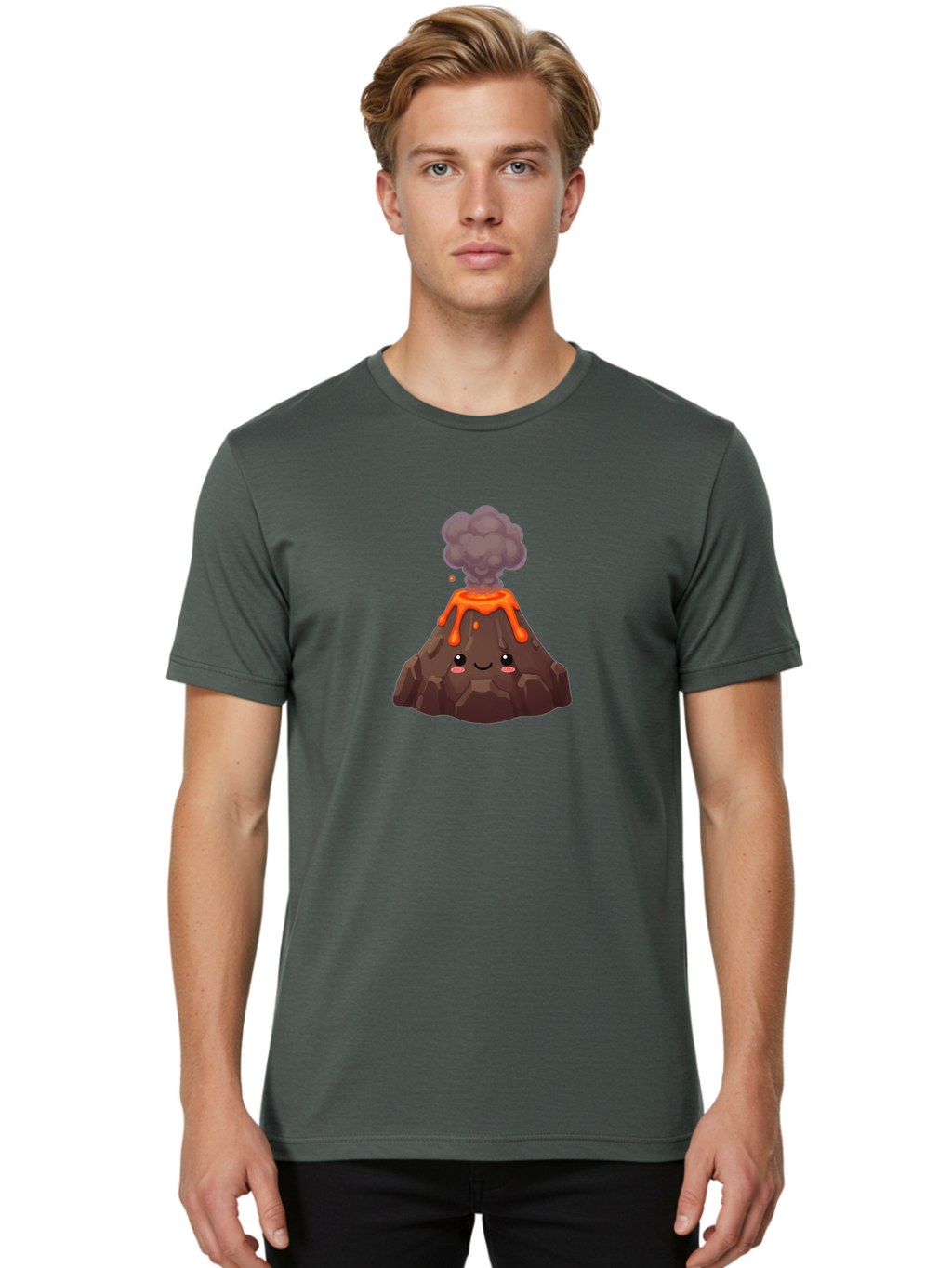 Volcano-Character-3 Men'S Graphic Tee, 100% Cotton, Comfortable Casual Summer Wear, Machine Washable, Vintage Camera, Old Camera, Antique Camera, Black Camera, Classic Photography, Photography Equipment, Nostalgic Device, Film Camera, Bai509