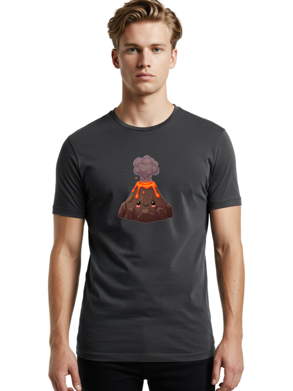 Volcano-Character-3 Men'S Graphic Tee, 100% Cotton, Comfortable Casual Summer Wear, Machine Washable, Vintage Camera, Old Camera, Antique Camera, Black Camera, Classic Photography, Photography Equipment, Nostalgic Device, Film Camera, Bai509