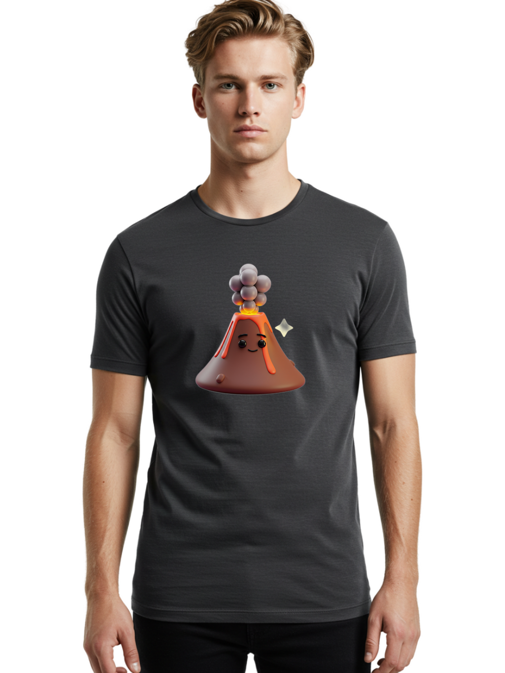 Volcano-Character-5 Men'S Graphic Tee, 100% Cotton, Comfortable Casual Summer Wear, Machine Washable, Vintage Camera, Old Camera, Antique Camera, Black Camera, Classic Photography, Photography Equipment, Nostalgic Device, Film Camera, Bai511