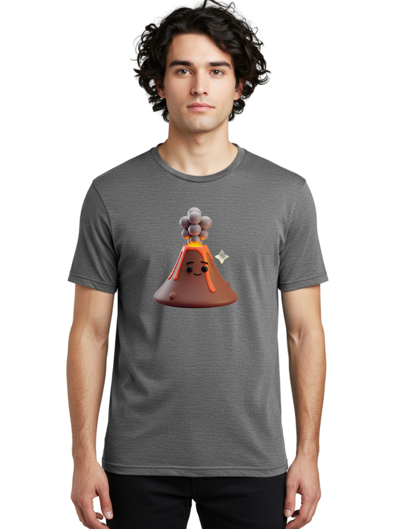 Volcano-Character-5 Men'S Graphic Tee, 100% Cotton, Comfortable Casual Summer Wear, Machine Washable, Vintage Camera, Old Camera, Antique Camera, Black Camera, Classic Photography, Photography Equipment, Nostalgic Device, Film Camera, Bai511