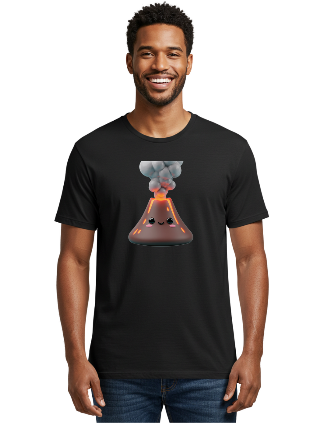 Volcano-Character-6 Men'S Graphic Tee, 100% Cotton, Comfortable Casual Summer Wear, Machine Washable, Vintage Camera, Old Camera, Antique Camera, Black Camera, Classic Photography, Photography Equipment, Nostalgic Device, Film Camera, Bai512