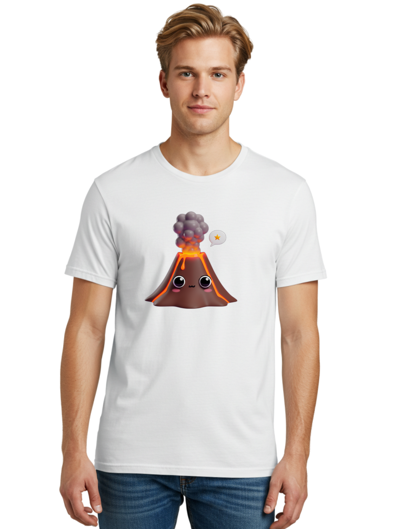 Volcano-Emoji Men'S Graphic Tee, 100% Cotton, Comfortable Casual Summer Wear, Machine Washable, Vintage Camera, Old Camera, Antique Camera, Black Camera, Classic Photography, Photography Equipment, Nostalgic Device, Film Camera, Camera Art Bai517