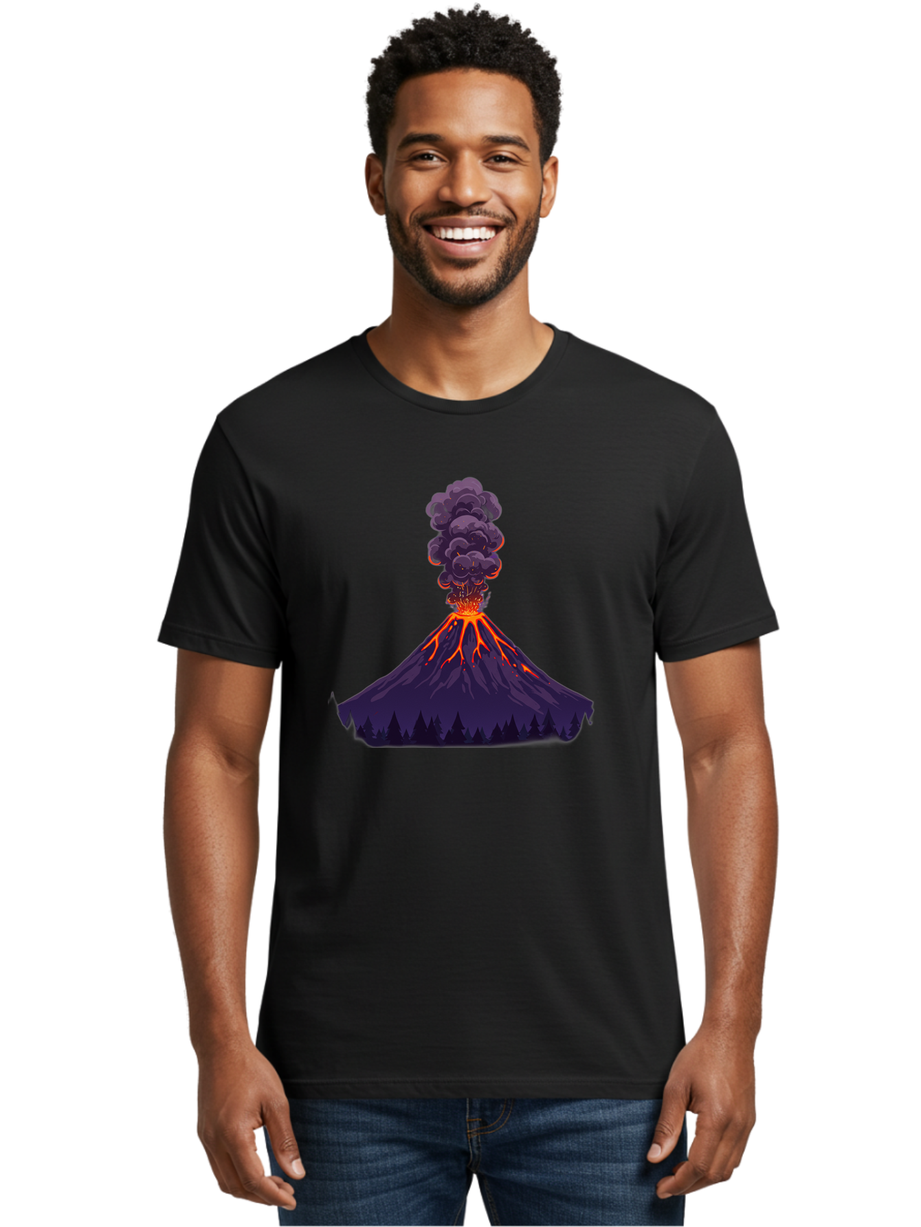 Volcano-Erupting-10 Men'S Graphic Tee, 100% Cotton, Comfortable Casual Summer Wear, Machine Washable, Vintage Camera, Old Camera, Antique Camera, Black Camera, Classic Photography, Photography Equipment, Nostalgic Device, Film Camera, Bai519