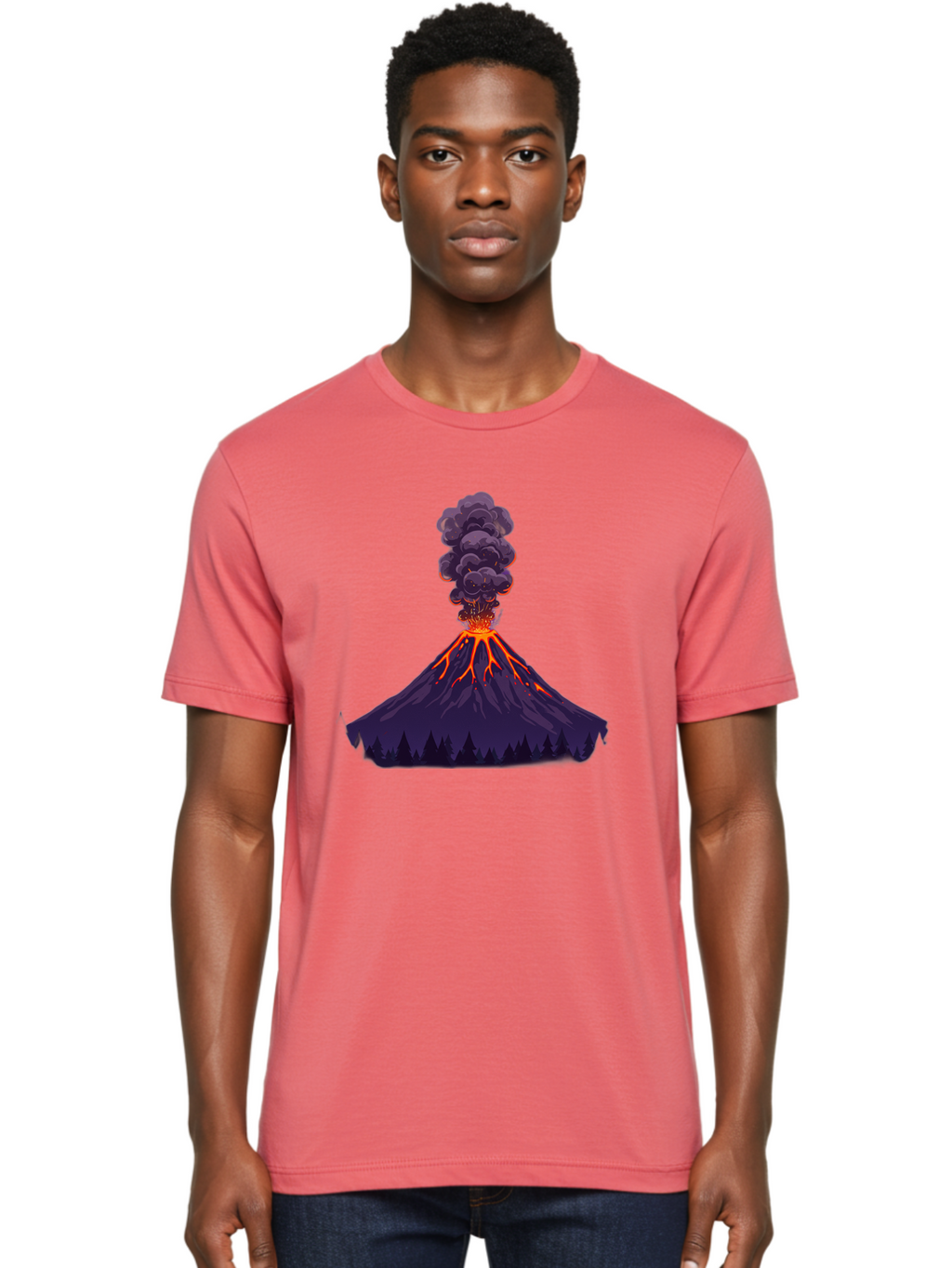 Volcano-Erupting-10 Men'S Graphic Tee, 100% Cotton, Comfortable Casual Summer Wear, Machine Washable, Vintage Camera, Old Camera, Antique Camera, Black Camera, Classic Photography, Photography Equipment, Nostalgic Device, Film Camera, Bai519