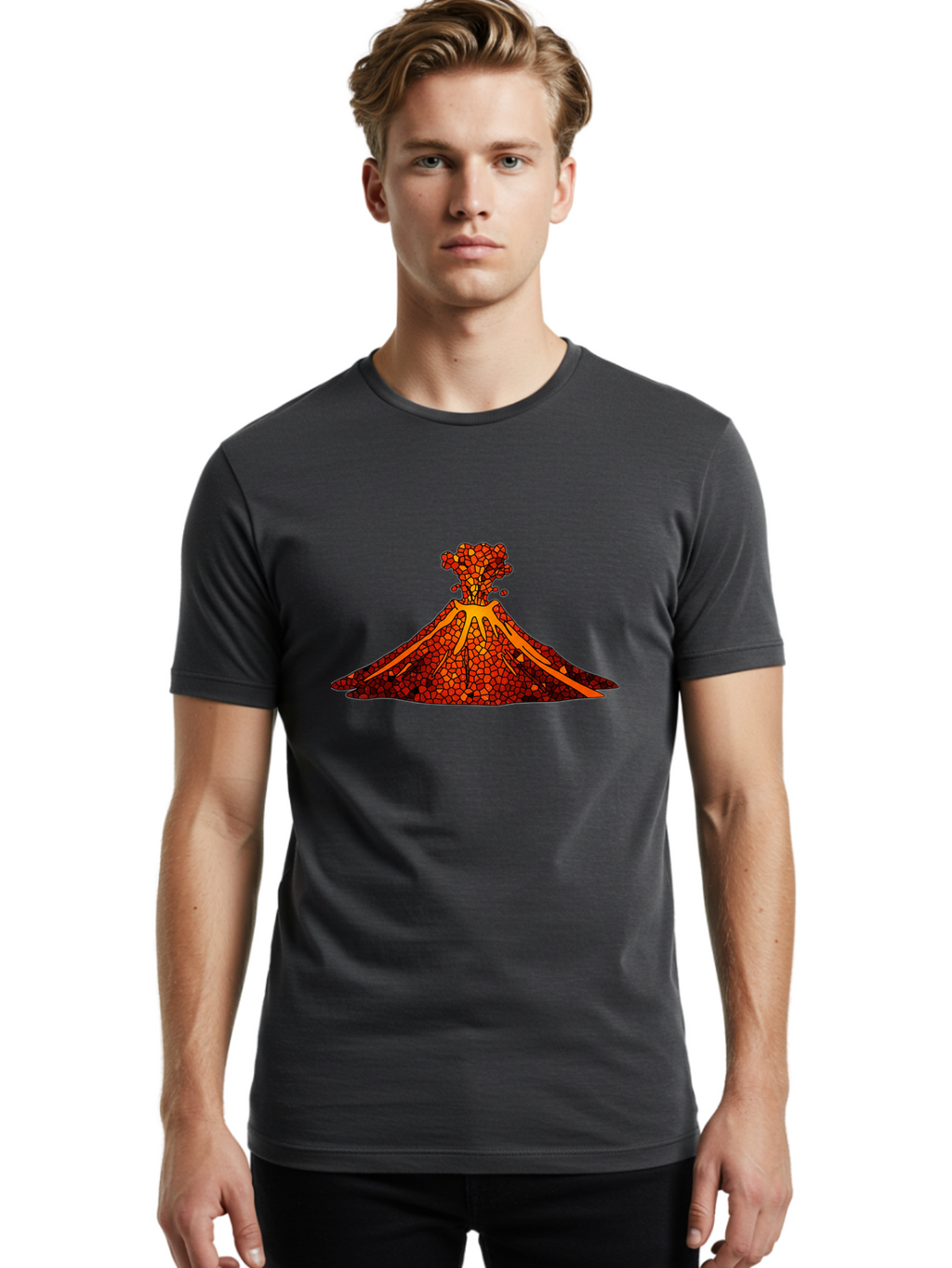 Volcano-Erupting-11 Men'S Graphic Tee, 100% Cotton, Comfortable Casual Summer Wear, Machine Washable, Vintage Camera, Old Camera, Antique Camera, Black Camera, Classic Photography, Photography Equipment, Nostalgic Device, Film Camera, Bai520