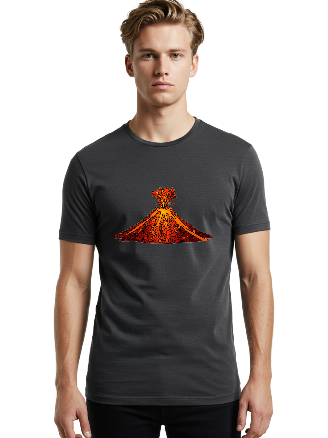 Volcano-Erupting-11 Men'S Graphic Tee, 100% Cotton, Comfortable Casual Summer Wear, Machine Washable, Vintage Camera, Old Camera, Antique Camera, Black Camera, Classic Photography, Photography Equipment, Nostalgic Device, Film Camera, Bai520