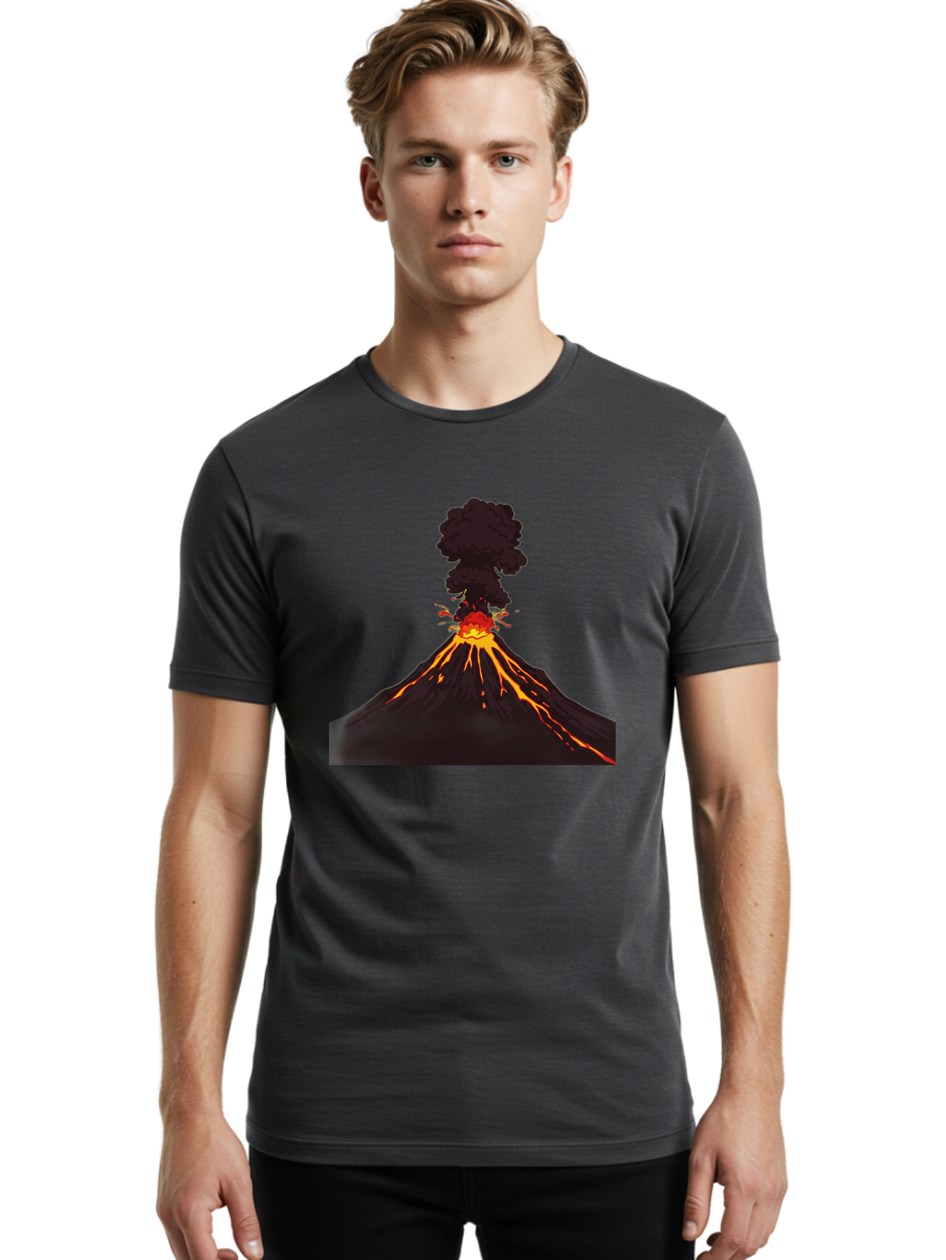 Volcano-Erupting-13 Men'S Graphic Tee, 100% Cotton, Comfortable Casual Summer Wear, Machine Washable, Vintage Camera, Old Camera, Antique Camera, Black Camera, Classic Photography, Photography Equipment, Nostalgic Device, Film Camera, Bai522