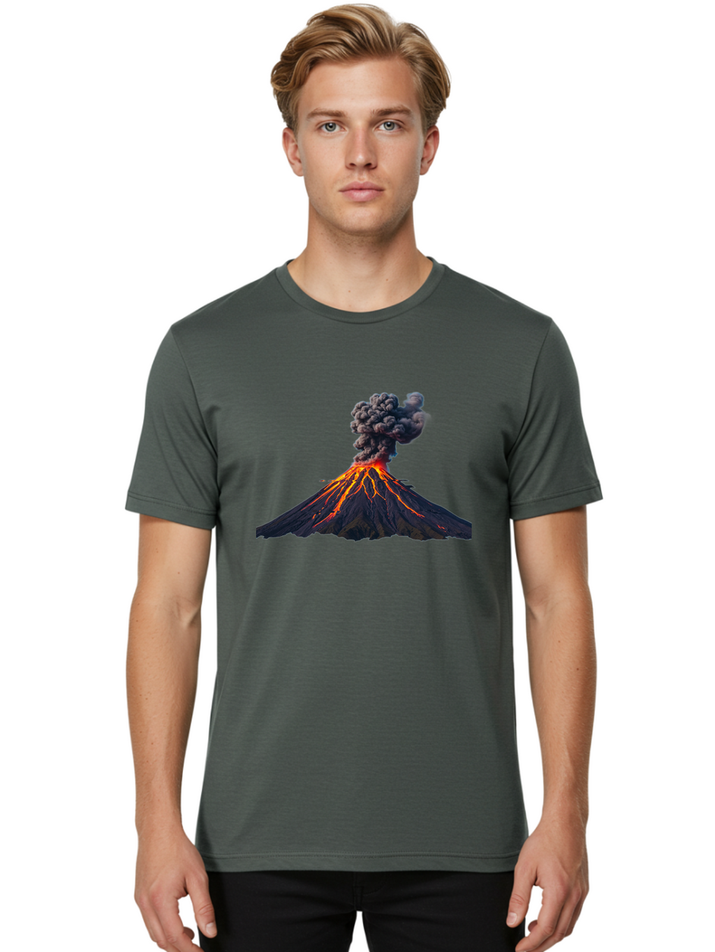 Volcano-Erupting-15 Men'S Graphic Tee, 100% Cotton, Comfortable Casual Summer Wear, Machine Washable, Vintage Camera, Old Camera, Antique Camera, Black Camera, Classic Photography, Photography Equipment, Nostalgic Device, Film Camera, Bai524