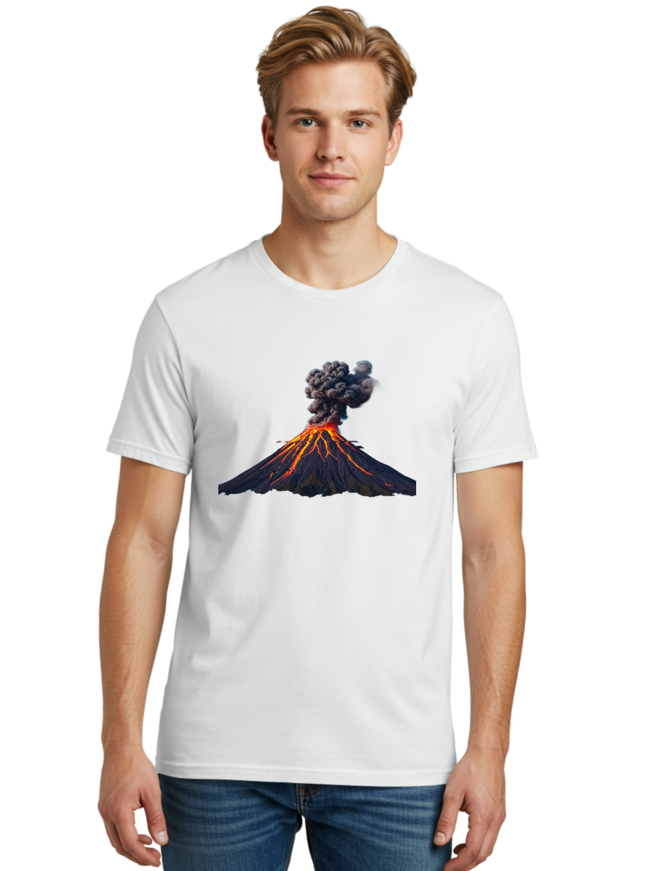 Volcano-Erupting-15 Men'S Graphic Tee, 100% Cotton, Comfortable Casual Summer Wear, Machine Washable, Vintage Camera, Old Camera, Antique Camera, Black Camera, Classic Photography, Photography Equipment, Nostalgic Device, Film Camera, Bai524