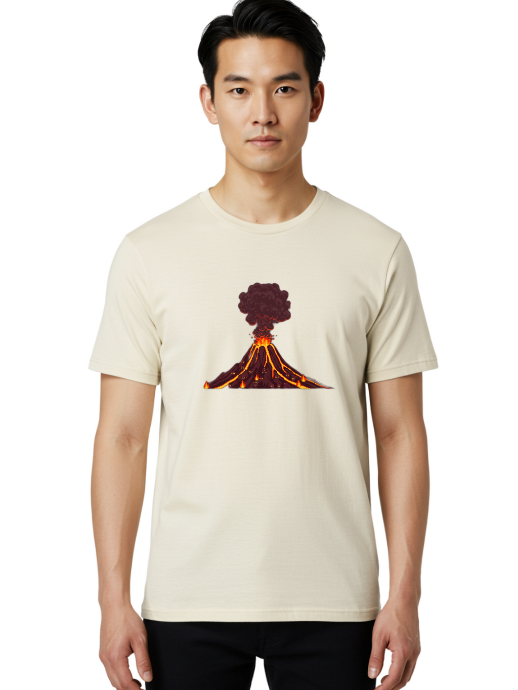 Volcano-Erupting-18 Men'S Graphic Tee, 100% Cotton, Comfortable Casual Summer Wear, Machine Washable, Vintage Camera, Old Camera, Antique Camera, Black Camera, Classic Photography, Photography Equipment, Nostalgic Device, Film Camera, Bai527