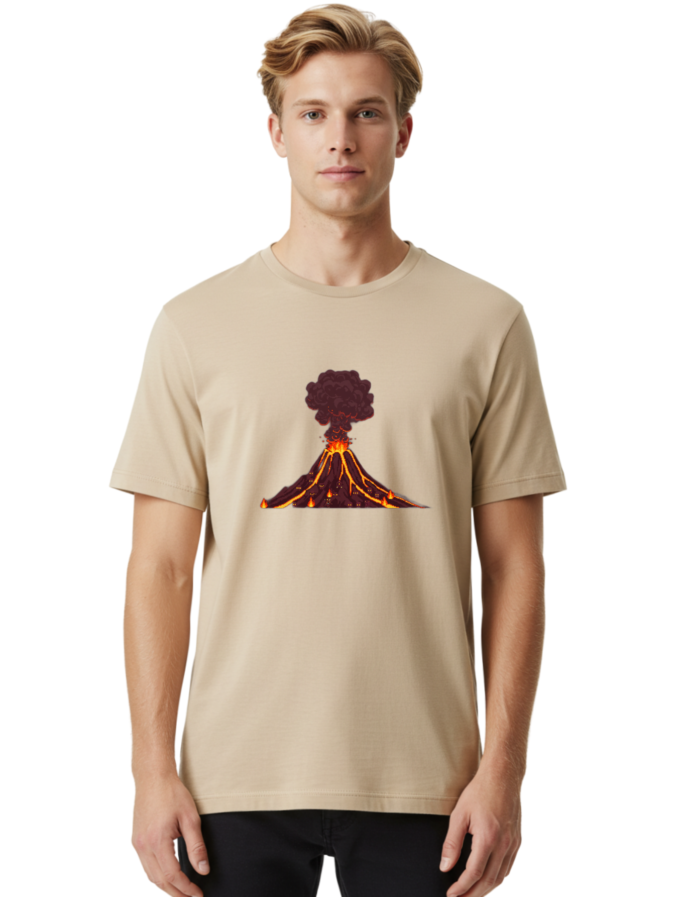 Volcano-Erupting-18 Men'S Graphic Tee, 100% Cotton, Comfortable Casual Summer Wear, Machine Washable, Vintage Camera, Old Camera, Antique Camera, Black Camera, Classic Photography, Photography Equipment, Nostalgic Device, Film Camera, Bai527