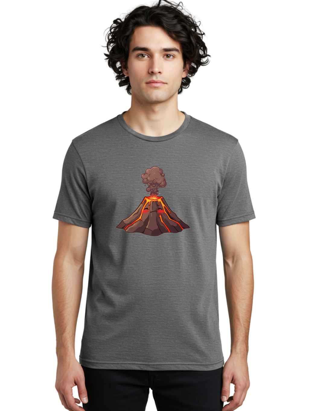 Volcano-Erupting-2 Men'S Graphic Tee, 100% Cotton, Comfortable Casual Summer Wear, Machine Washable, Vintage Camera, Old Camera, Antique Camera, Black Camera, Classic Photography, Photography Equipment, Nostalgic Device, Film Camera, Bai528