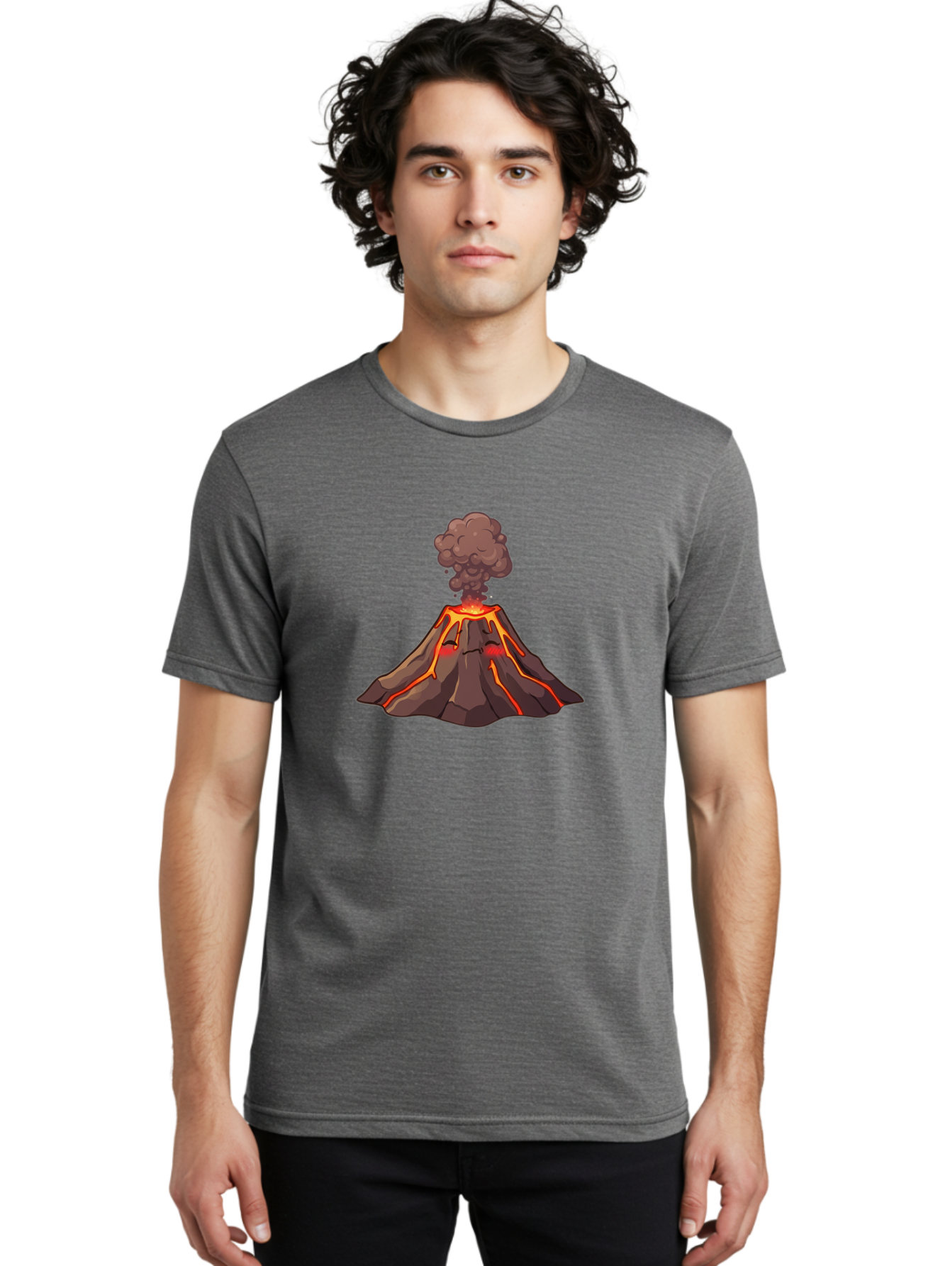 Volcano-Erupting-2 Men'S Graphic Tee, 100% Cotton, Comfortable Casual Summer Wear, Machine Washable, Vintage Camera, Old Camera, Antique Camera, Black Camera, Classic Photography, Photography Equipment, Nostalgic Device, Film Camera, Bai528