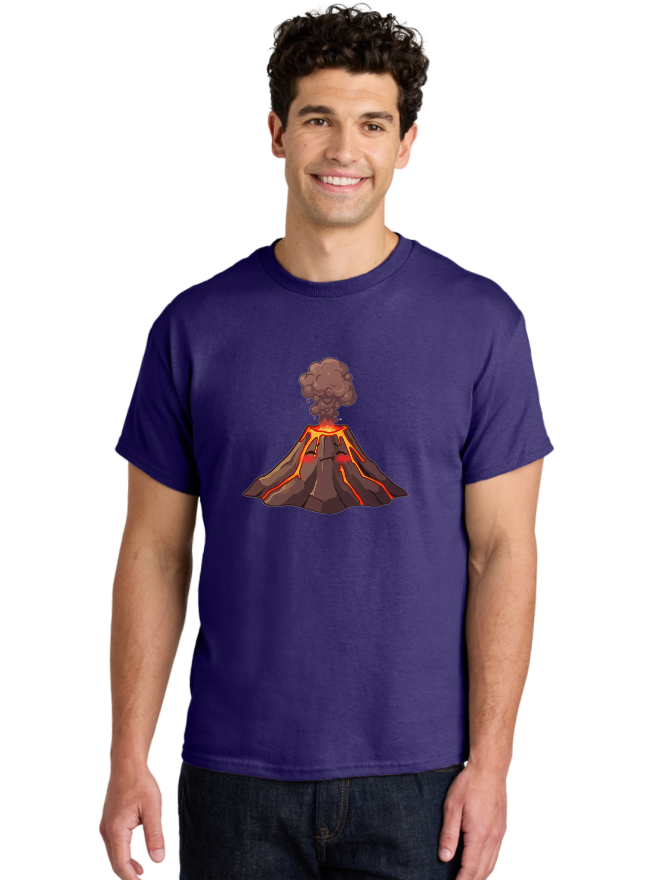 Volcano-Erupting-2 Men'S Graphic Tee, 100% Cotton, Comfortable Casual Summer Wear, Machine Washable, Vintage Camera, Old Camera, Antique Camera, Black Camera, Classic Photography, Photography Equipment, Nostalgic Device, Film Camera, Bai528
