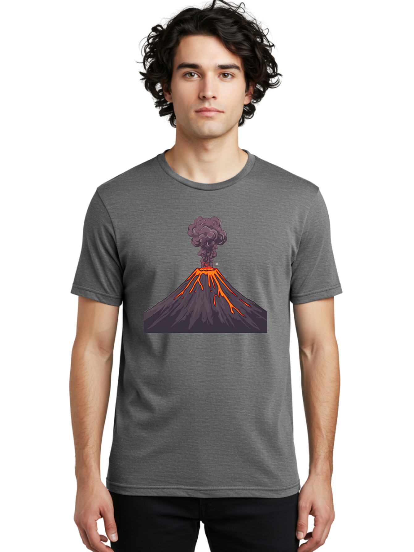 Volcano-Erupting-3 Men'S Graphic Tee, 100% Cotton, Comfortable Casual Summer Wear, Machine Washable, Vintage Camera, Old Camera, Antique Camera, Black Camera, Classic Photography, Photography Equipment, Nostalgic Device, Film Camera, Bai529