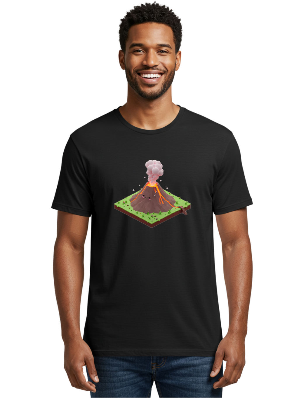 Volcano-Erupting-6 Men'S Graphic Tee, 100% Cotton, Comfortable Casual Summer Wear, Machine Washable, Vintage Camera, Old Camera, Antique Camera, Black Camera, Classic Photography, Photography Equipment, Nostalgic Device, Film Camera, Bai532