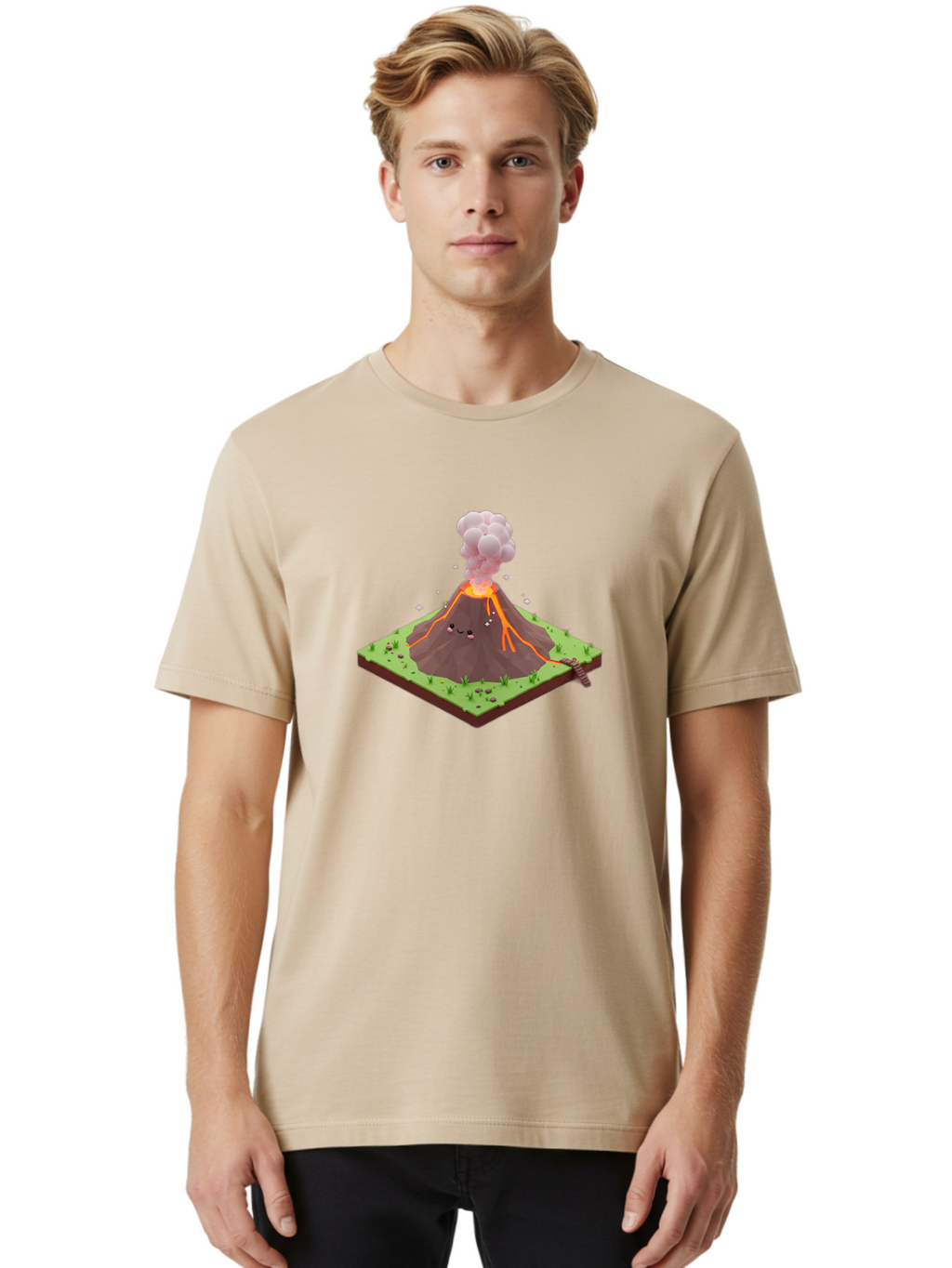 Volcano-Erupting-6 Men'S Graphic Tee, 100% Cotton, Comfortable Casual Summer Wear, Machine Washable, Vintage Camera, Old Camera, Antique Camera, Black Camera, Classic Photography, Photography Equipment, Nostalgic Device, Film Camera, Bai532