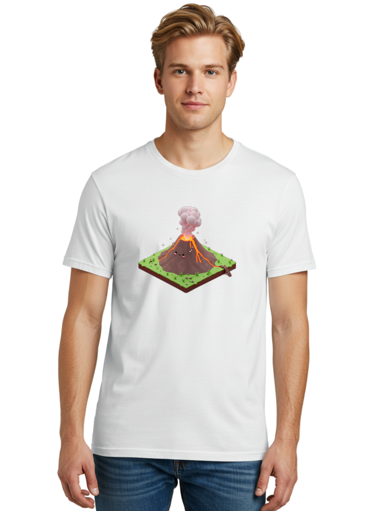 Volcano-Erupting-6 Men'S Graphic Tee, 100% Cotton, Comfortable Casual Summer Wear, Machine Washable, Vintage Camera, Old Camera, Antique Camera, Black Camera, Classic Photography, Photography Equipment, Nostalgic Device, Film Camera, Bai532