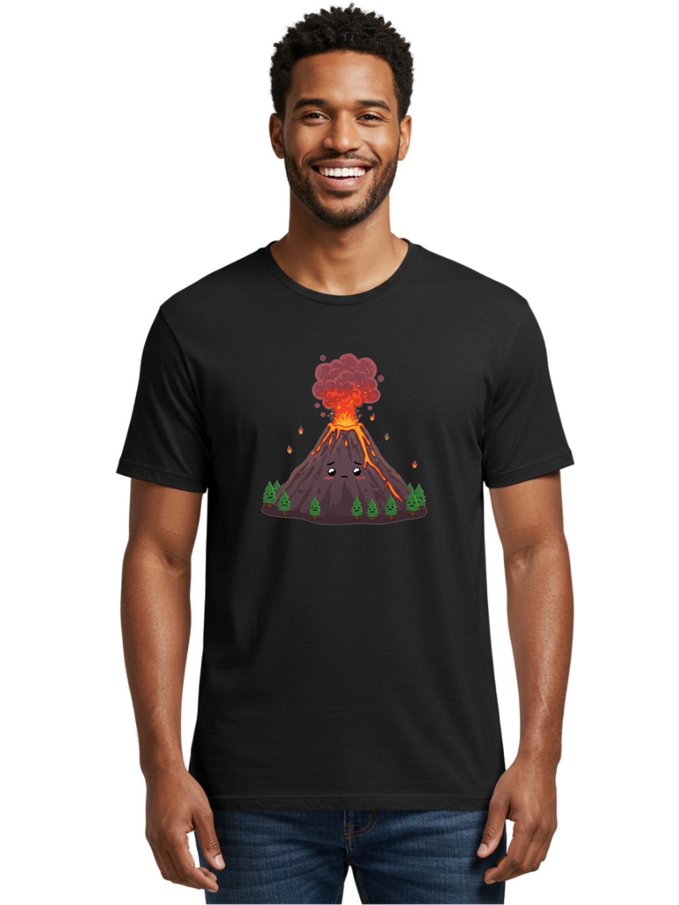 Volcano-Erupting-8 Men'S Graphic Tee, 100% Cotton, Comfortable Casual Summer Wear, Machine Washable, Vintage Camera, Old Camera, Antique Camera, Black Camera, Classic Photography, Photography Equipment, Nostalgic Device, Film Camera, Bai534