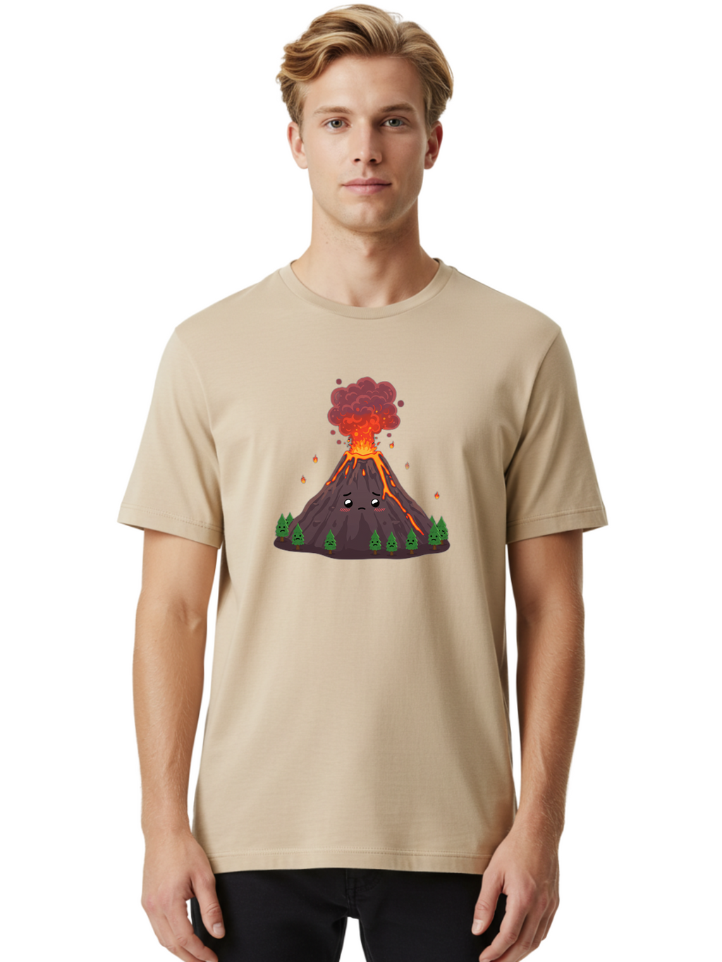Volcano-Erupting-8 Men'S Graphic Tee, 100% Cotton, Comfortable Casual Summer Wear, Machine Washable, Vintage Camera, Old Camera, Antique Camera, Black Camera, Classic Photography, Photography Equipment, Nostalgic Device, Film Camera, Bai534