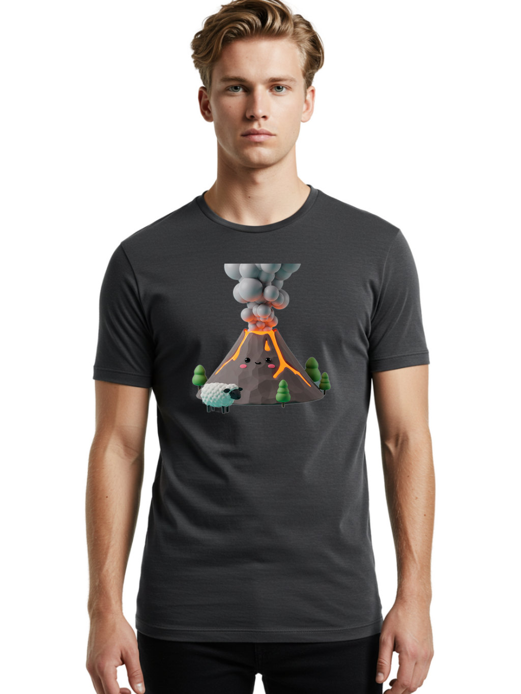Volcano-Erupting-9 Men'S Graphic Tee, 100% Cotton, Comfortable Casual Summer Wear, Machine Washable, Vintage Camera, Old Camera, Antique Camera, Black Camera, Classic Photography, Photography Equipment, Nostalgic Device, Film Camera, Bai535