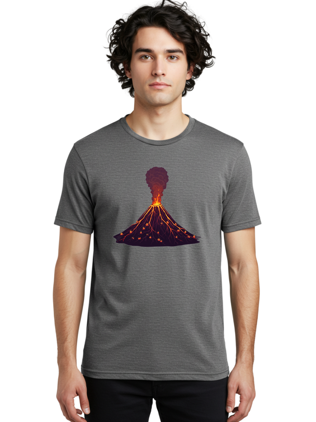 Volcano-Erupting Men'S Graphic Tee, 100% Cotton, Comfortable Casual Summer Wear, Machine Washable, Vintage Camera, Old Camera, Antique Camera, Black Camera, Classic Photography, Photography Equipment, Nostalgic Device, Film Camera, Camera Art Bai536