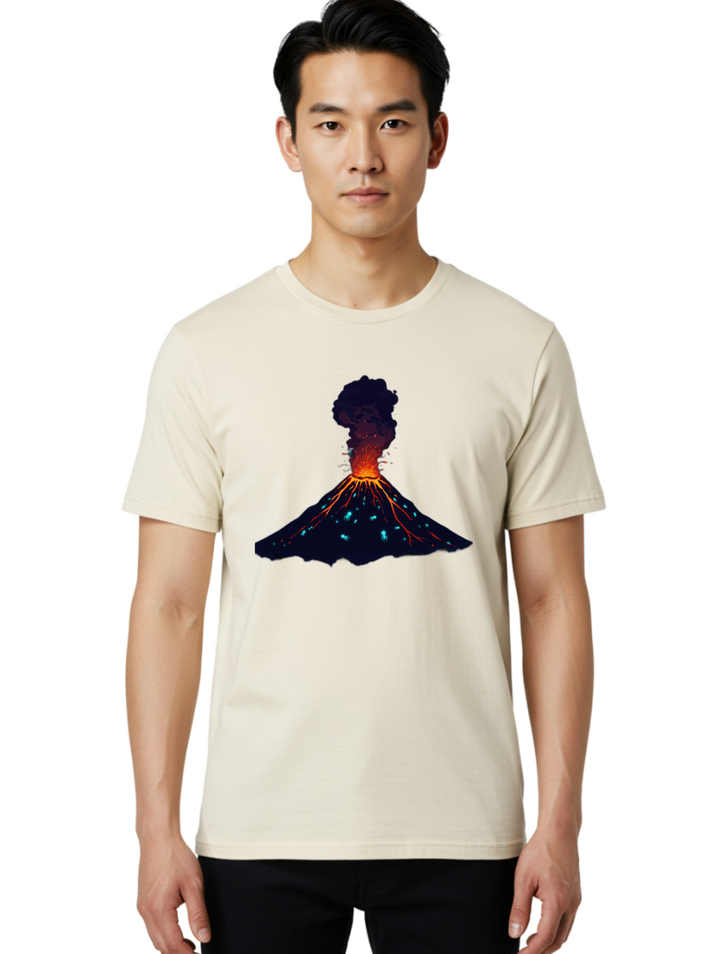 Volcano-Eruption-10 Men'S Graphic Tee, 100% Cotton, Comfortable Casual Summer Wear, Machine Washable, Vintage Camera, Old Camera, Antique Camera, Black Camera, Classic Photography, Photography Equipment, Nostalgic Device, Film Camera, Bai538