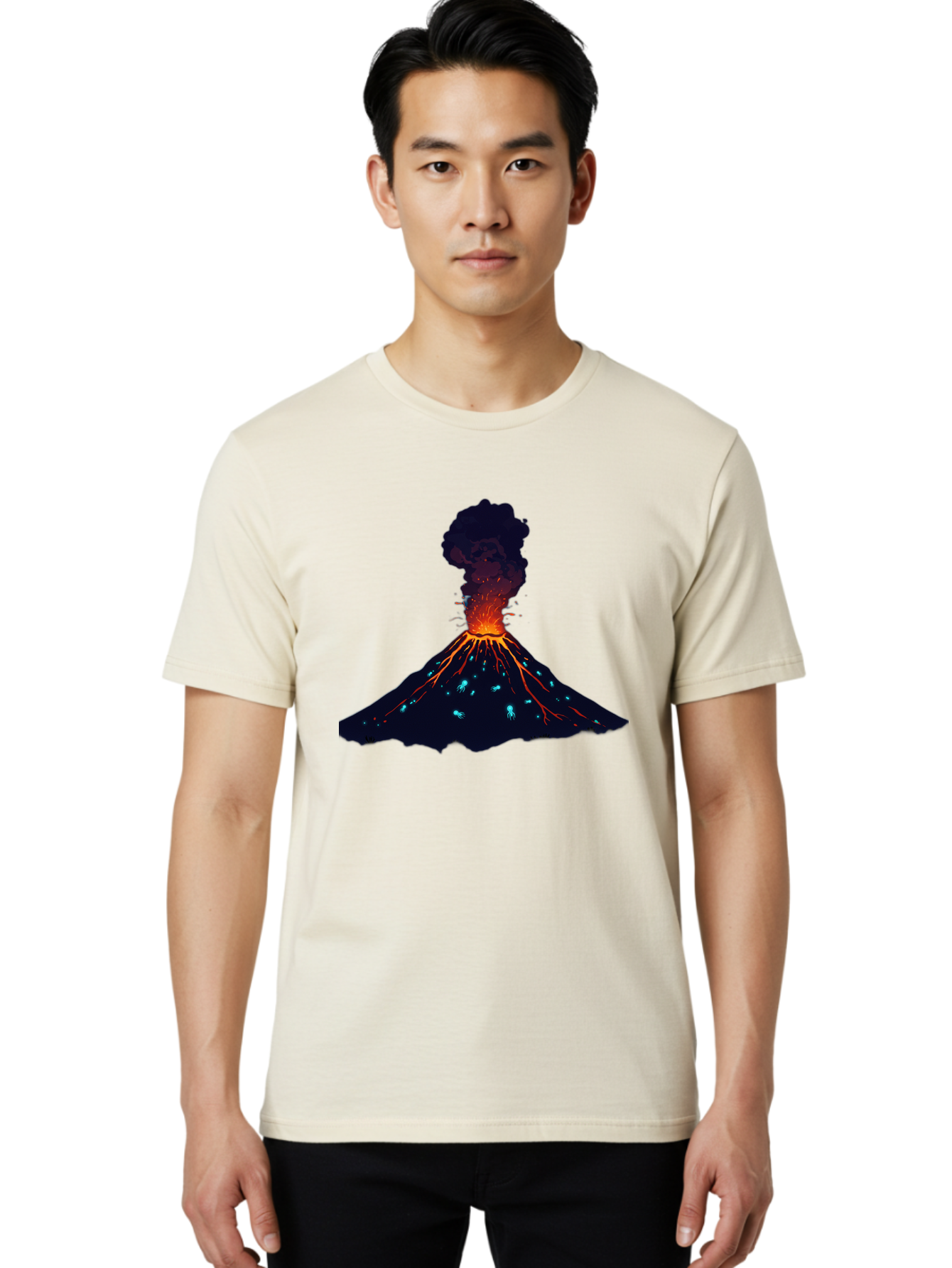 Volcano-Eruption-10 Men'S Graphic Tee, 100% Cotton, Comfortable Casual Summer Wear, Machine Washable, Vintage Camera, Old Camera, Antique Camera, Black Camera, Classic Photography, Photography Equipment, Nostalgic Device, Film Camera, Bai538