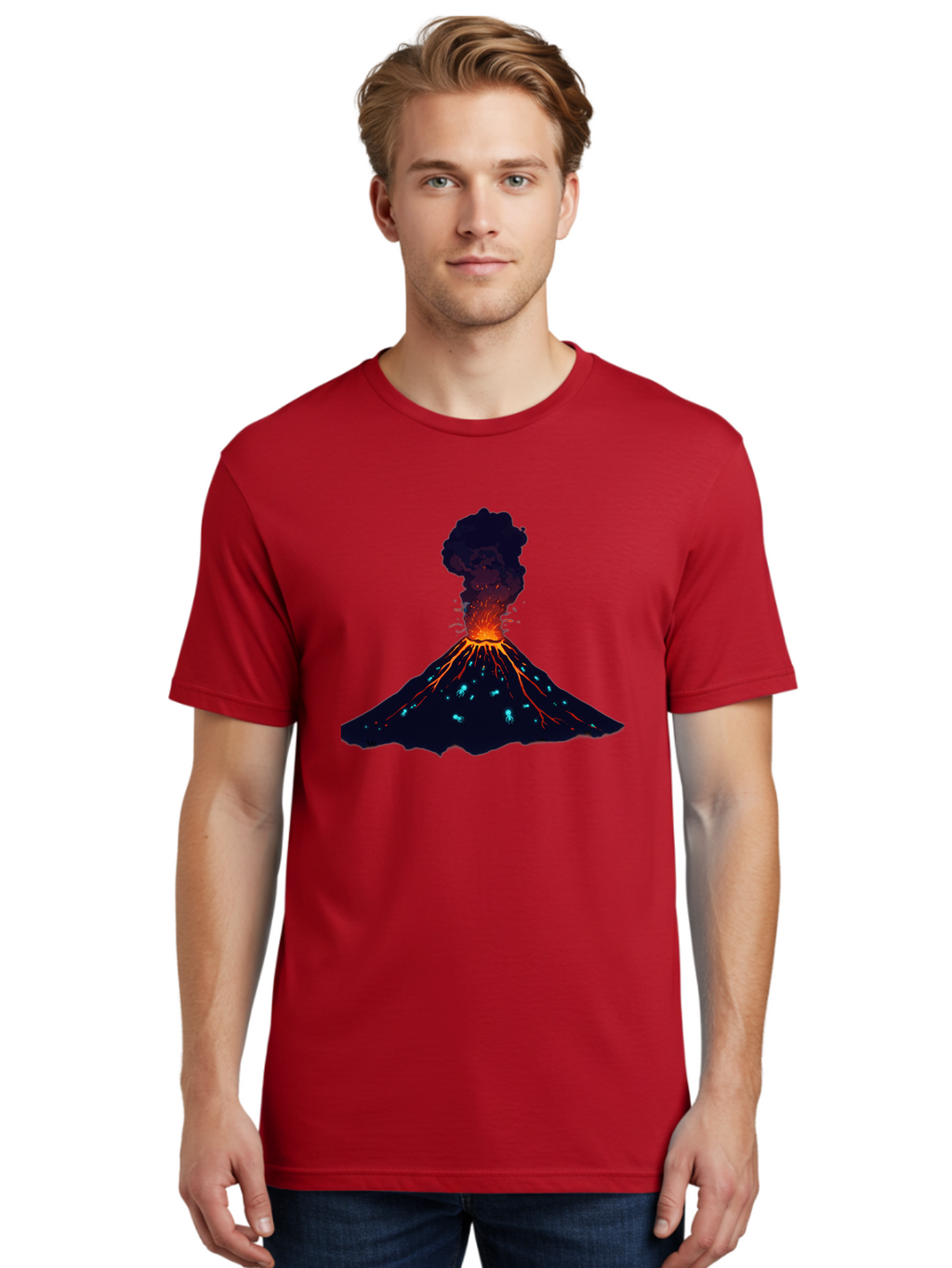 Volcano-Eruption-10 Men'S Graphic Tee, 100% Cotton, Comfortable Casual Summer Wear, Machine Washable, Vintage Camera, Old Camera, Antique Camera, Black Camera, Classic Photography, Photography Equipment, Nostalgic Device, Film Camera, Bai538