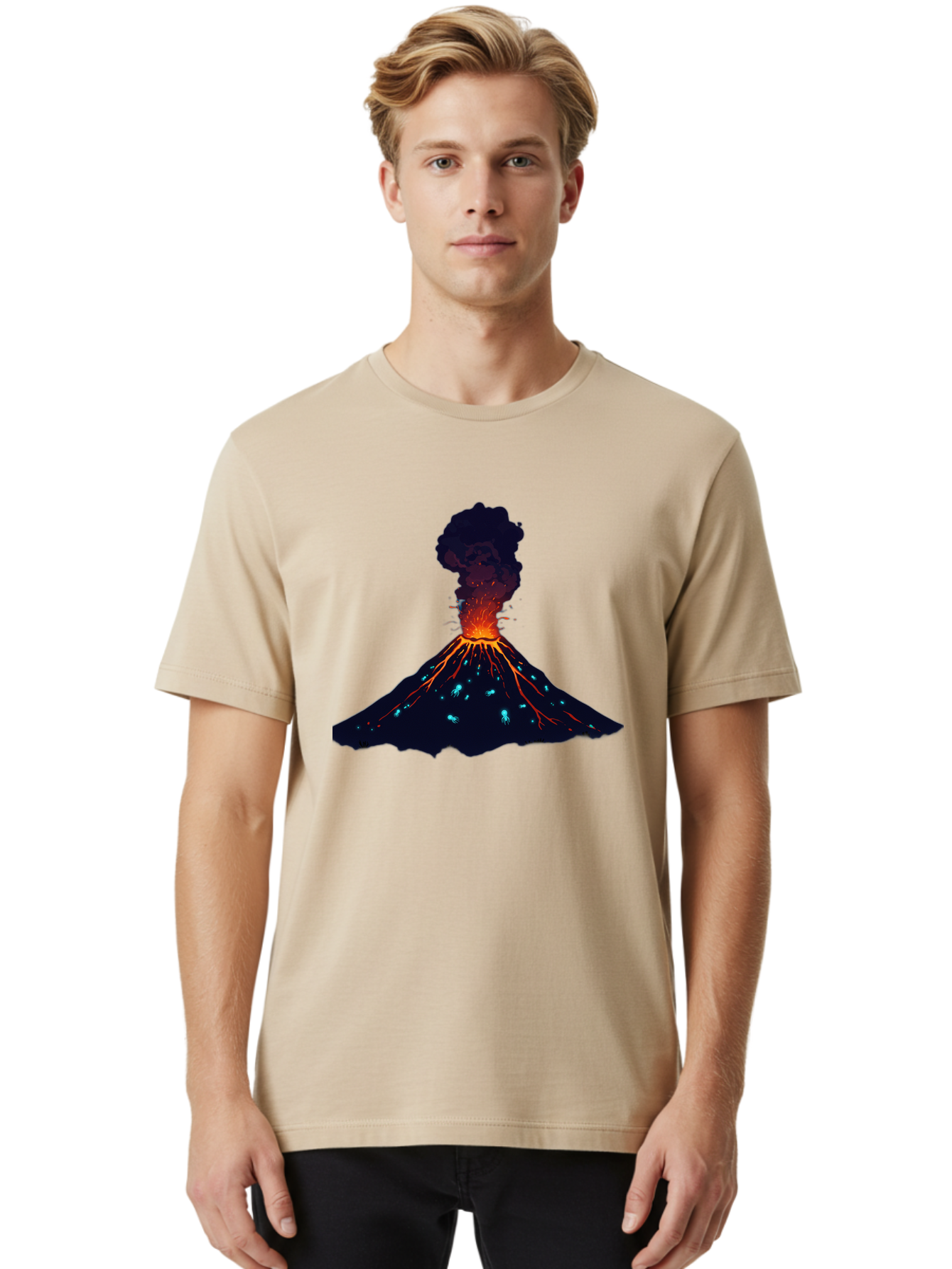 Volcano-Eruption-10 Men'S Graphic Tee, 100% Cotton, Comfortable Casual Summer Wear, Machine Washable, Vintage Camera, Old Camera, Antique Camera, Black Camera, Classic Photography, Photography Equipment, Nostalgic Device, Film Camera, Bai538