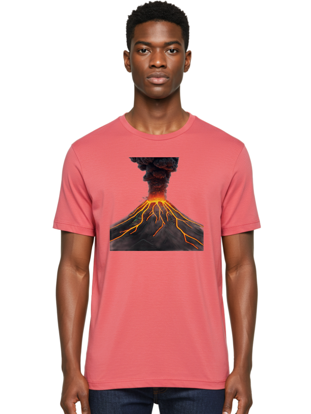 Volcano-Eruption-12 Men'S Graphic Tee, 100% Cotton, Comfortable Casual Summer Wear, Machine Washable, Vintage Camera, Old Camera, Antique Camera, Black Camera, Classic Photography, Photography Equipment, Nostalgic Device, Film Camera, Bai540