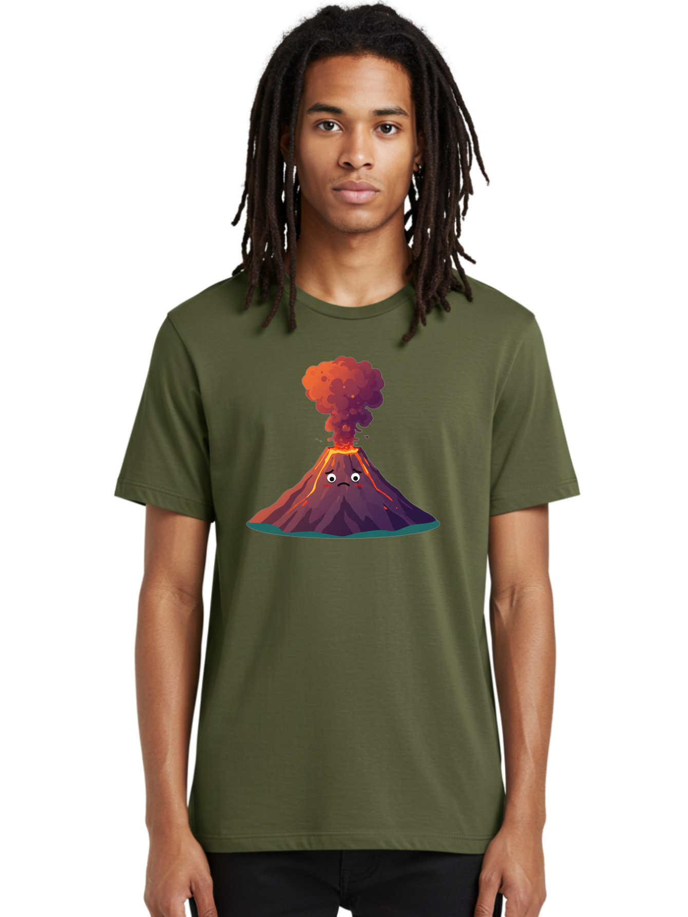 Volcano-Eruption-2 Men'S Graphic Tee, 100% Cotton, Comfortable Casual Summer Wear, Machine Washable, Vintage Camera, Old Camera, Antique Camera, Black Camera, Classic Photography, Photography Equipment, Nostalgic Device, Film Camera, Bai541