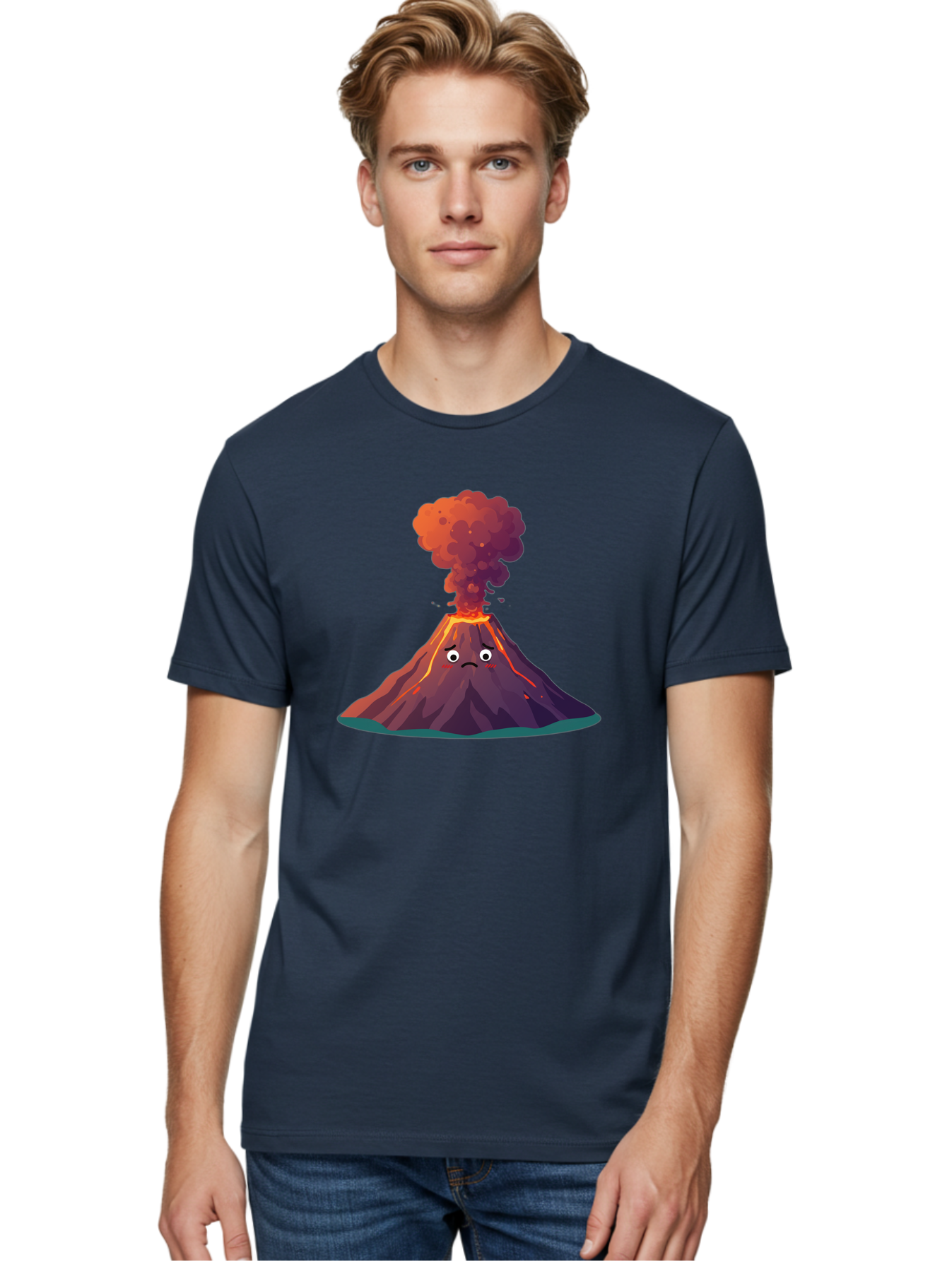 Volcano-Eruption-2 Men'S Graphic Tee, 100% Cotton, Comfortable Casual Summer Wear, Machine Washable, Vintage Camera, Old Camera, Antique Camera, Black Camera, Classic Photography, Photography Equipment, Nostalgic Device, Film Camera, Bai541