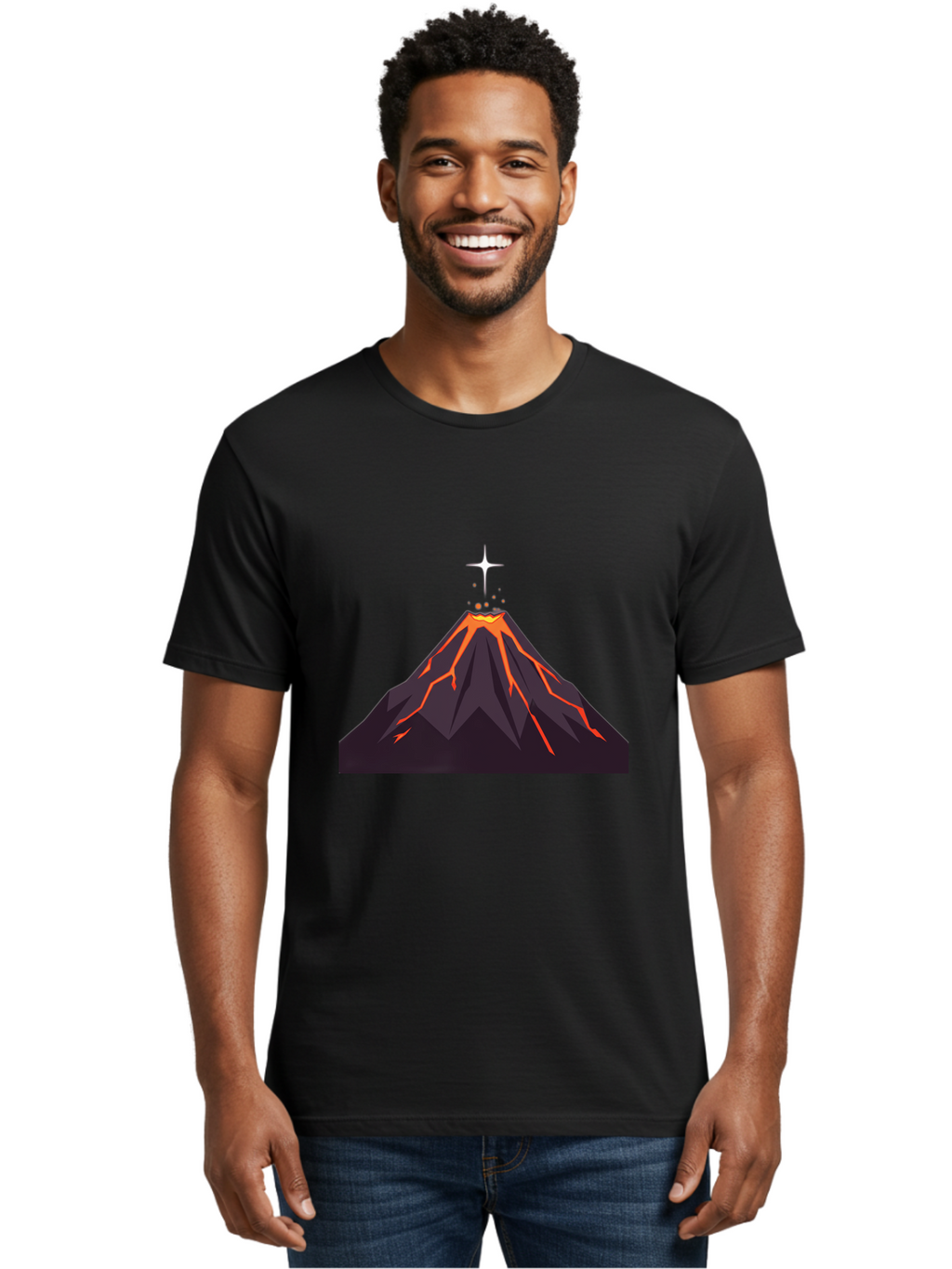 Volcano-Eruption-5 Men'S Graphic Tee, 100% Cotton, Comfortable Casual Summer Wear, Machine Washable, Vintage Camera, Old Camera, Antique Camera, Black Camera, Classic Photography, Photography Equipment, Nostalgic Device, Film Camera, Bai544