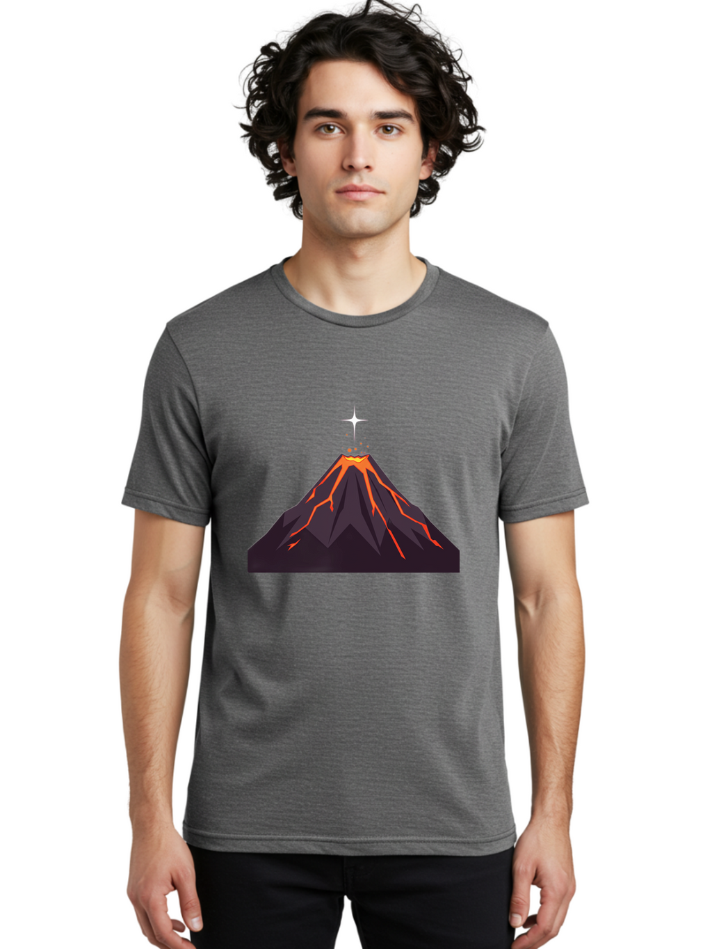Volcano-Eruption-5 Men'S Graphic Tee, 100% Cotton, Comfortable Casual Summer Wear, Machine Washable, Vintage Camera, Old Camera, Antique Camera, Black Camera, Classic Photography, Photography Equipment, Nostalgic Device, Film Camera, Bai544