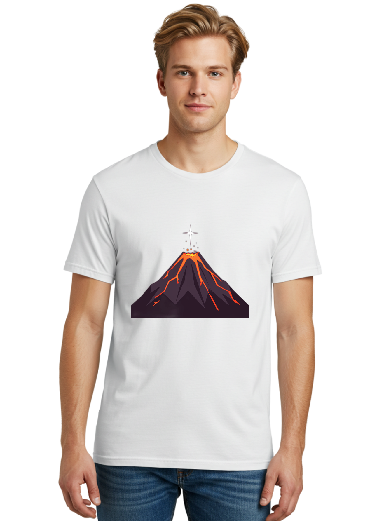 Volcano-Eruption-5 Men'S Graphic Tee, 100% Cotton, Comfortable Casual Summer Wear, Machine Washable, Vintage Camera, Old Camera, Antique Camera, Black Camera, Classic Photography, Photography Equipment, Nostalgic Device, Film Camera, Bai544