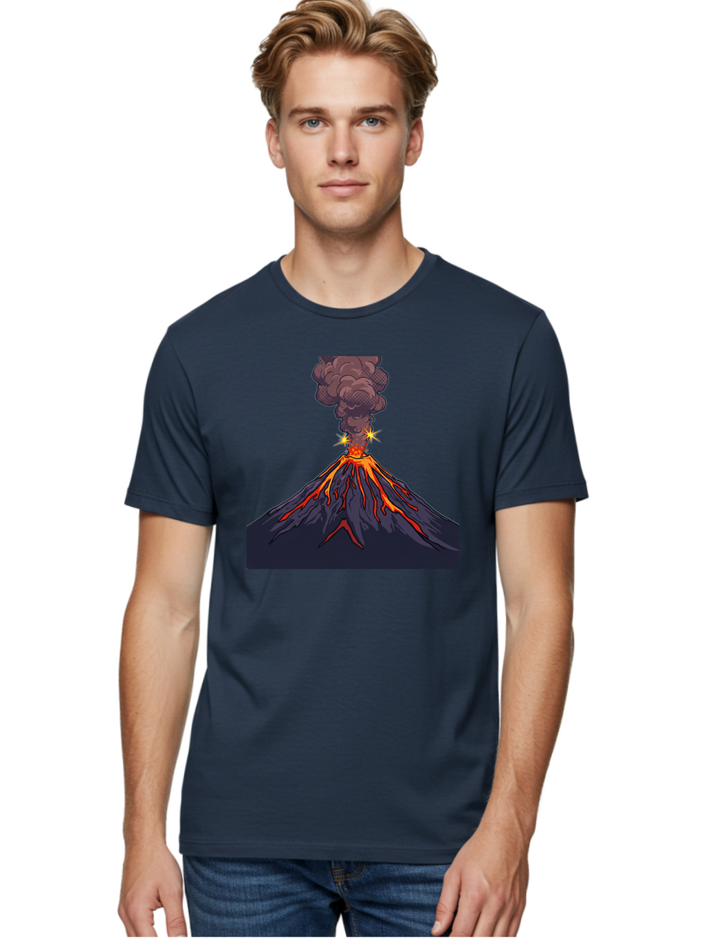 Volcano-Eruption-6 Men'S Graphic Tee, 100% Cotton, Comfortable Casual Summer Wear, Machine Washable, Vintage Camera, Old Camera, Antique Camera, Black Camera, Classic Photography, Photography Equipment, Nostalgic Device, Film Camera, Bai545