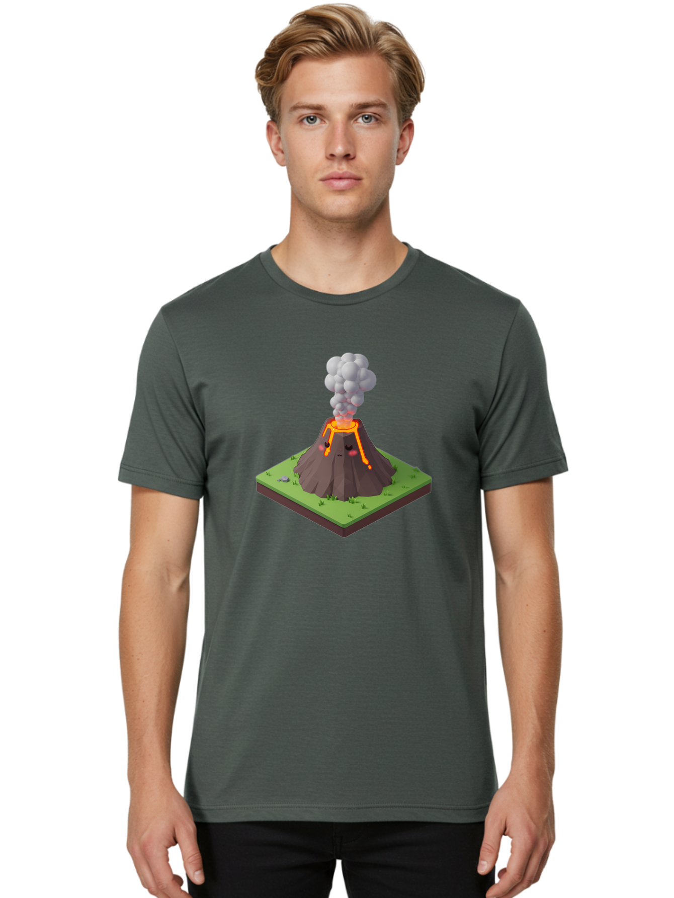 Volcano-Eruption-7 Men'S Graphic Tee, 100% Cotton, Comfortable Casual Summer Wear, Machine Washable, Vintage Camera, Old Camera, Antique Camera, Black Camera, Classic Photography, Photography Equipment, Nostalgic Device, Film Camera, Bai546