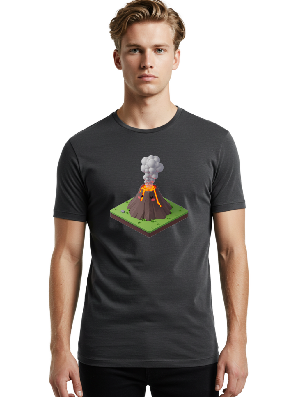Volcano-Eruption-7 Men'S Graphic Tee, 100% Cotton, Comfortable Casual Summer Wear, Machine Washable, Vintage Camera, Old Camera, Antique Camera, Black Camera, Classic Photography, Photography Equipment, Nostalgic Device, Film Camera, Bai546