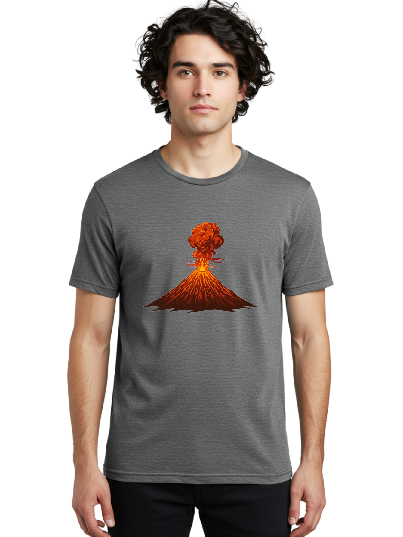 Volcano-Eruption Men'S Graphic Tee, 100% Cotton, Comfortable Casual Summer Wear, Machine Washable, Vintage Camera, Old Camera, Antique Camera, Black Camera, Classic Photography, Photography Equipment, Nostalgic Device, Film Camera, Camera Art Bai549