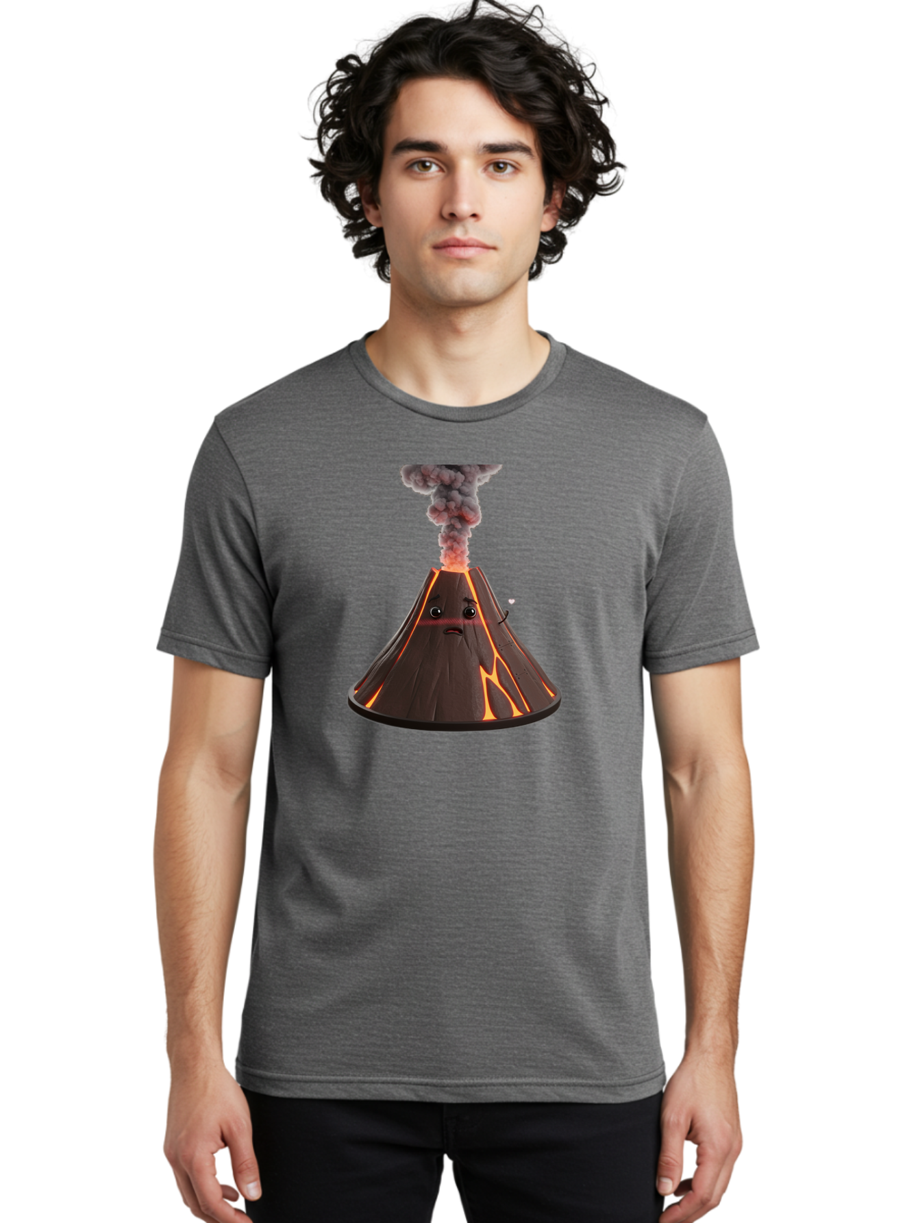 Volcano-With-Face Men'S Graphic Tee, 100% Cotton, Comfortable Casual Summer Wear, Machine Washable, Vintage Camera, Old Camera, Antique Camera, Black Camera, Classic Photography, Photography Equipment, Nostalgic Device, Film Camera, Camera Art Bai554